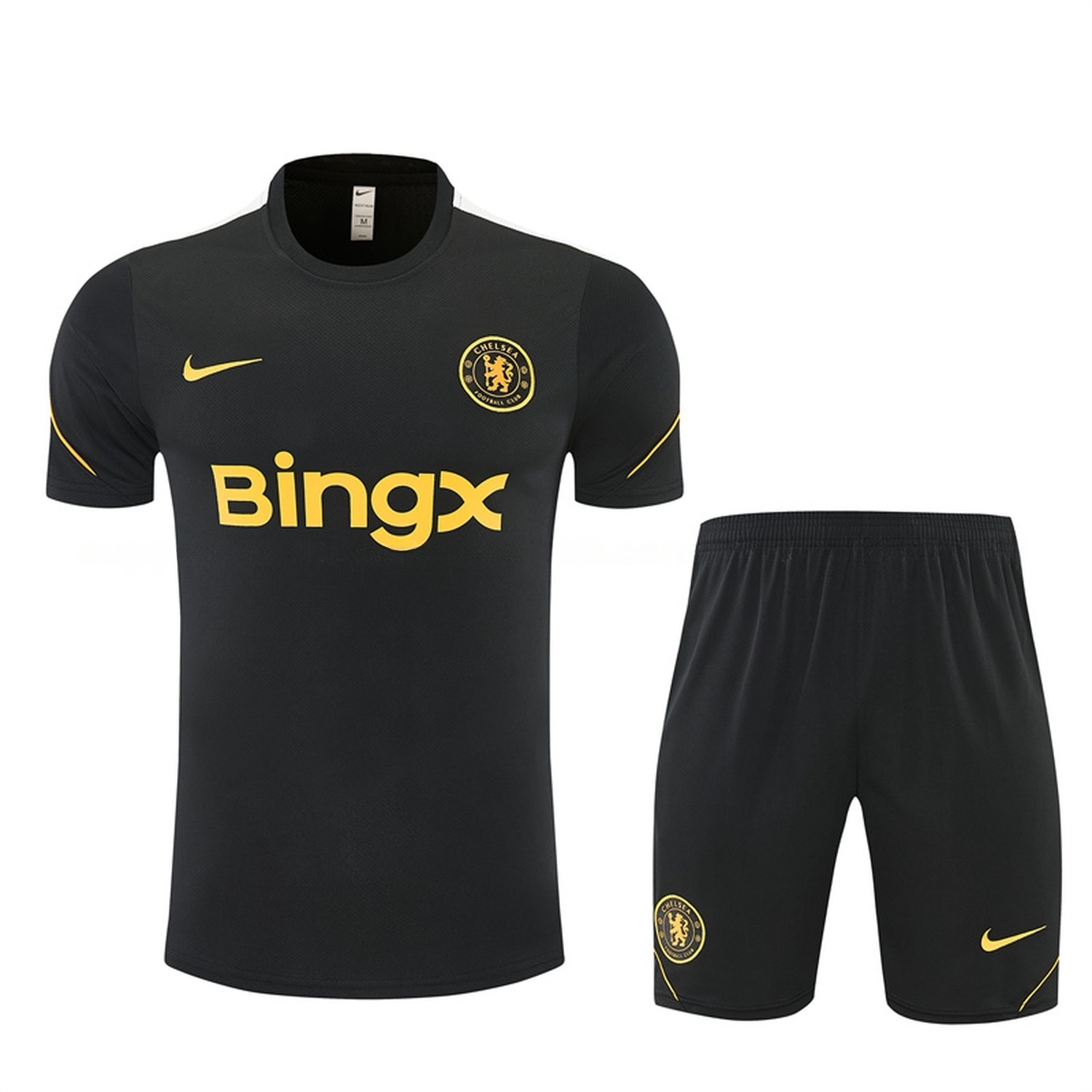 C.H.E.L.S.E.A 26-27 Short-Sleeve Training Set - Black Top & Black Shorts - JerseysGala