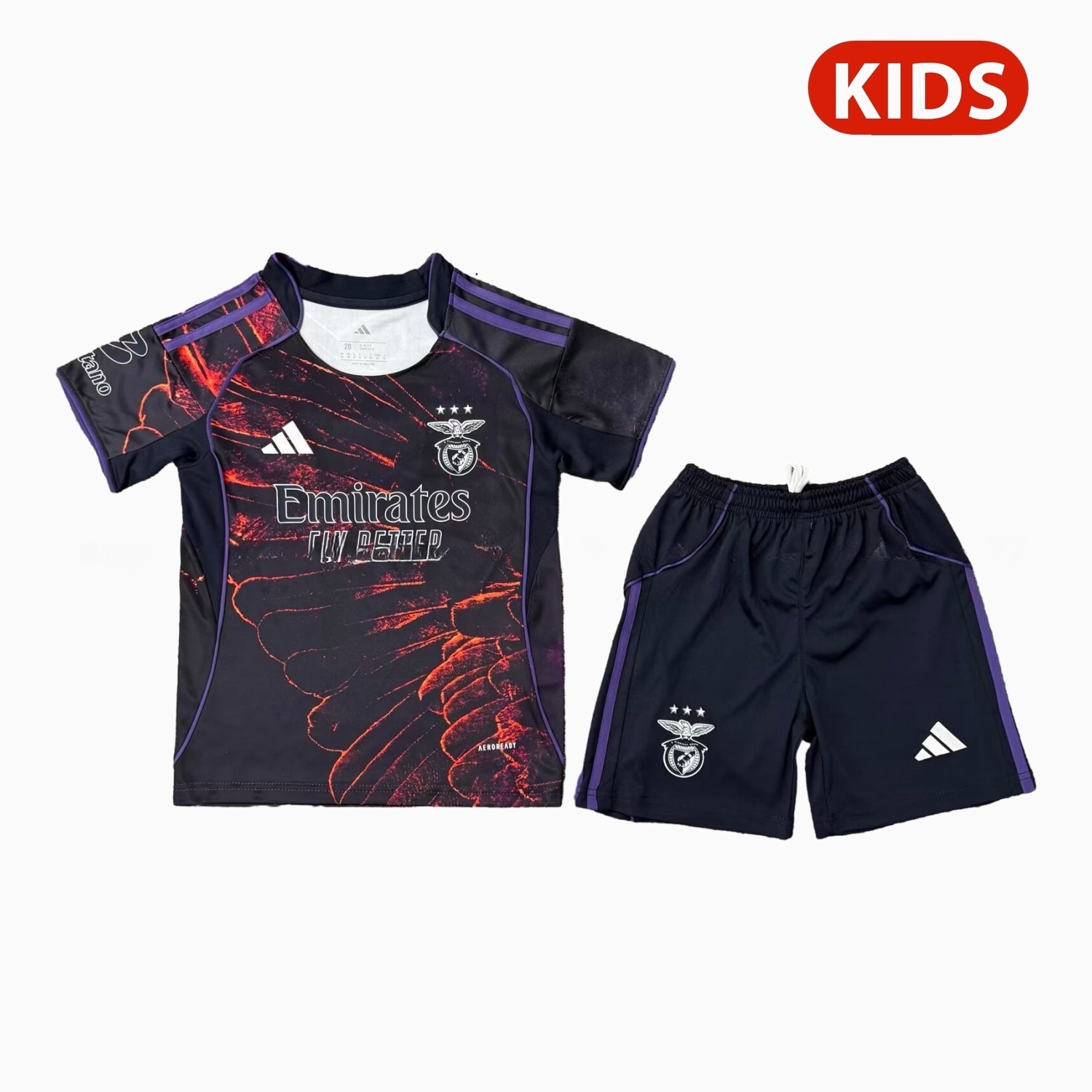 Benfica 26-27 Black Red Special Kids Kit - JerseysGala