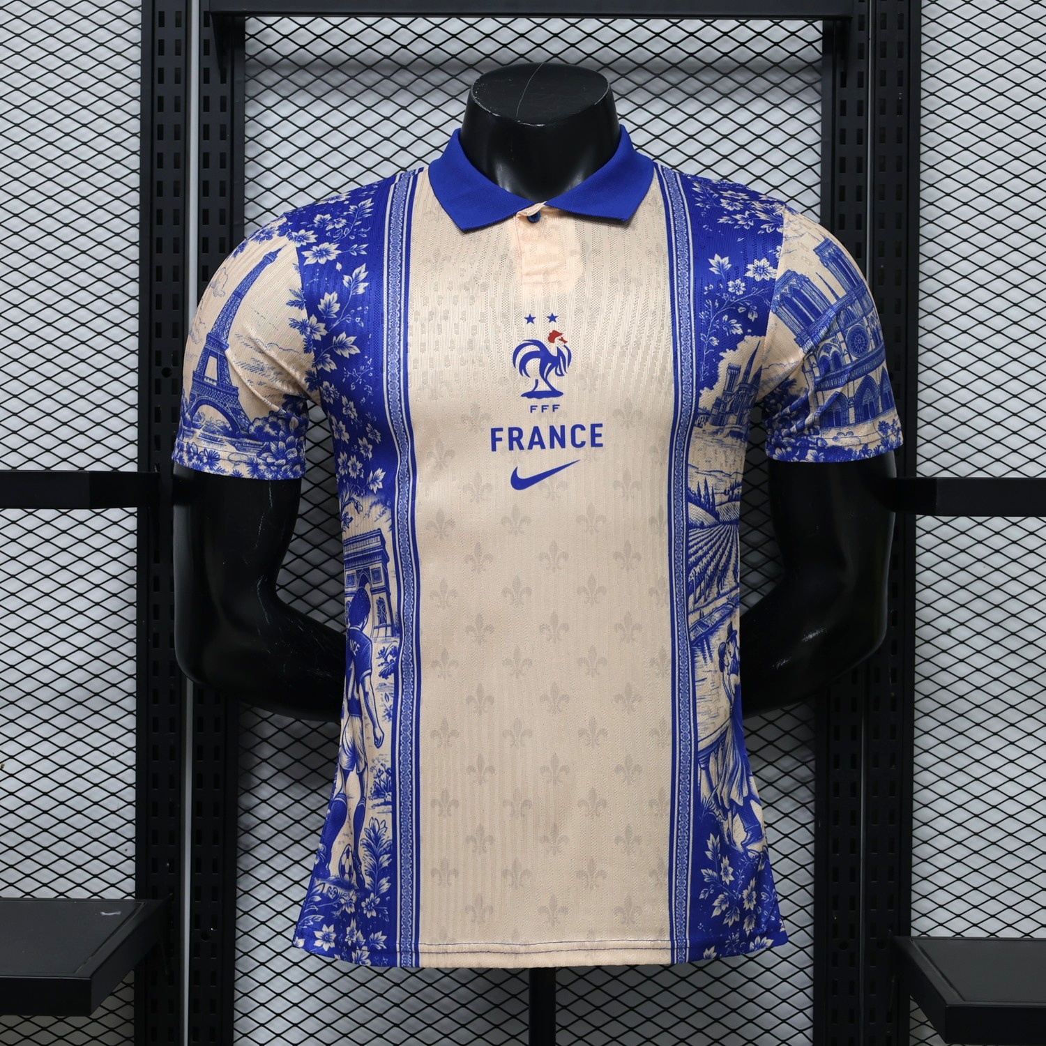 France 2026 Blue Beige Special Jersey - Player Version - JerseysGala