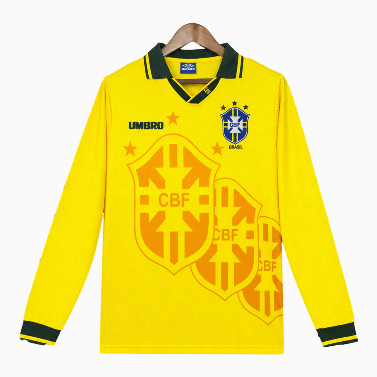Retro Brazil 1994 Home Long Sleeves Jersey - Fans Version - JerseysGala