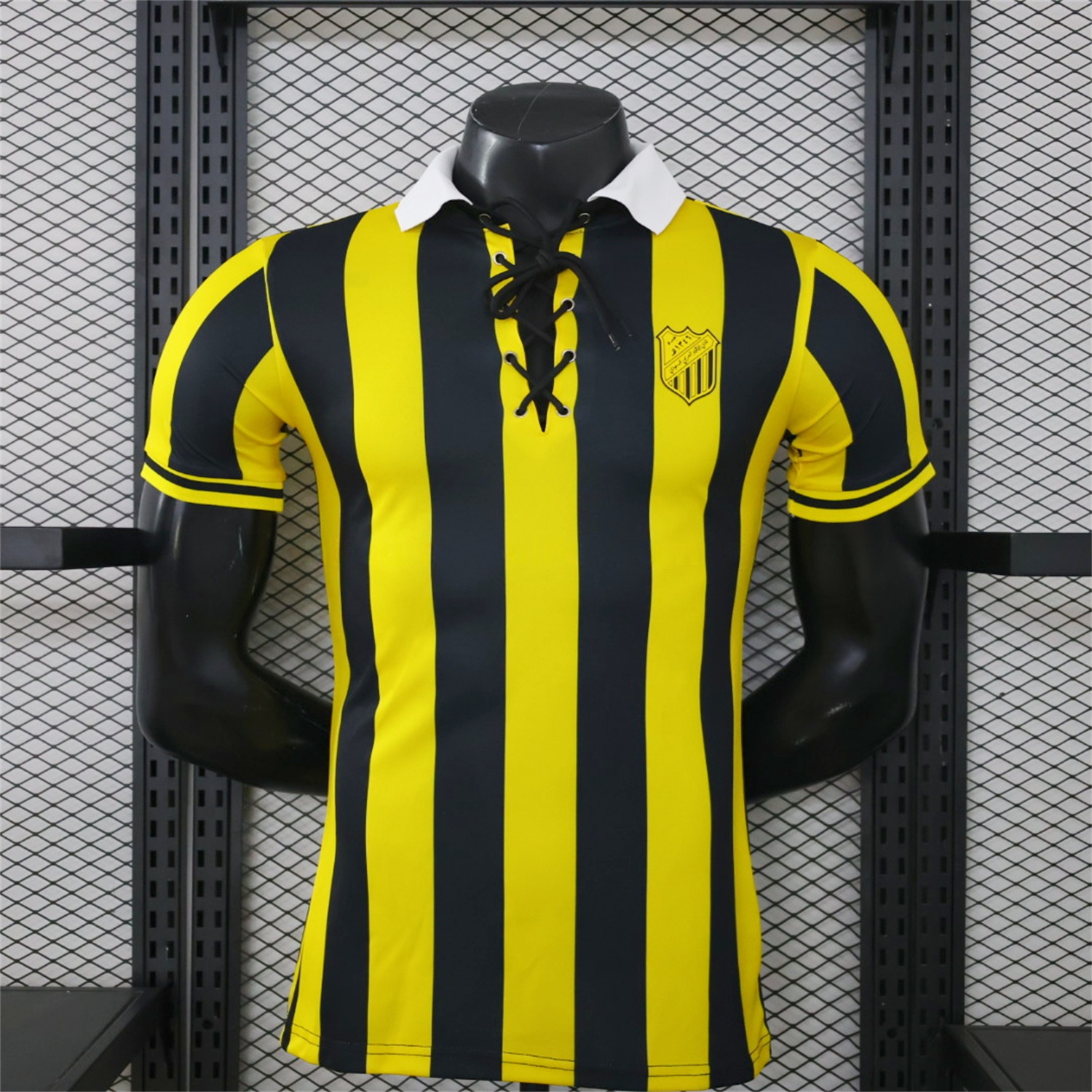 Al Ittihad Jeddah United 26-27 Yellow Black Stripes Special Jersey - Player Version - JerseysGala