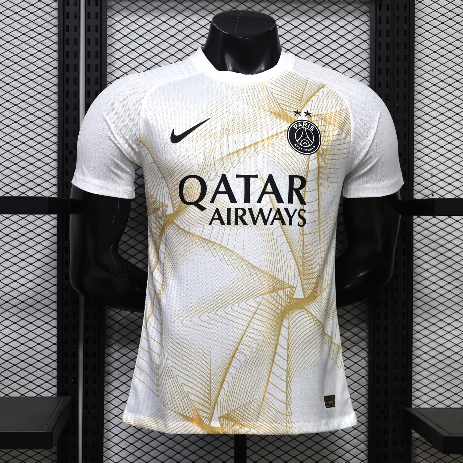 Paris Saint-Germain PSG 26-27 White Gold Pre-Match Training Jersey - Player Version - JerseysGala