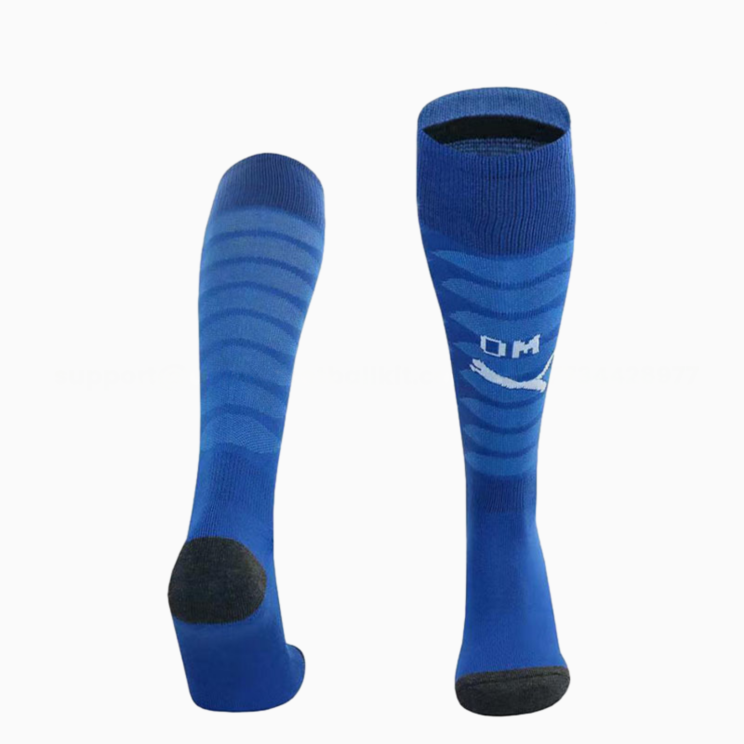 Marseille 25-26 Terry cloth sole Third Socks - Blue - JerseysGala
