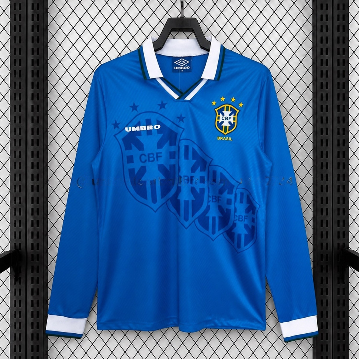 Retro Brazil 1996 Away Long Sleeves Jersey - JerseysGala