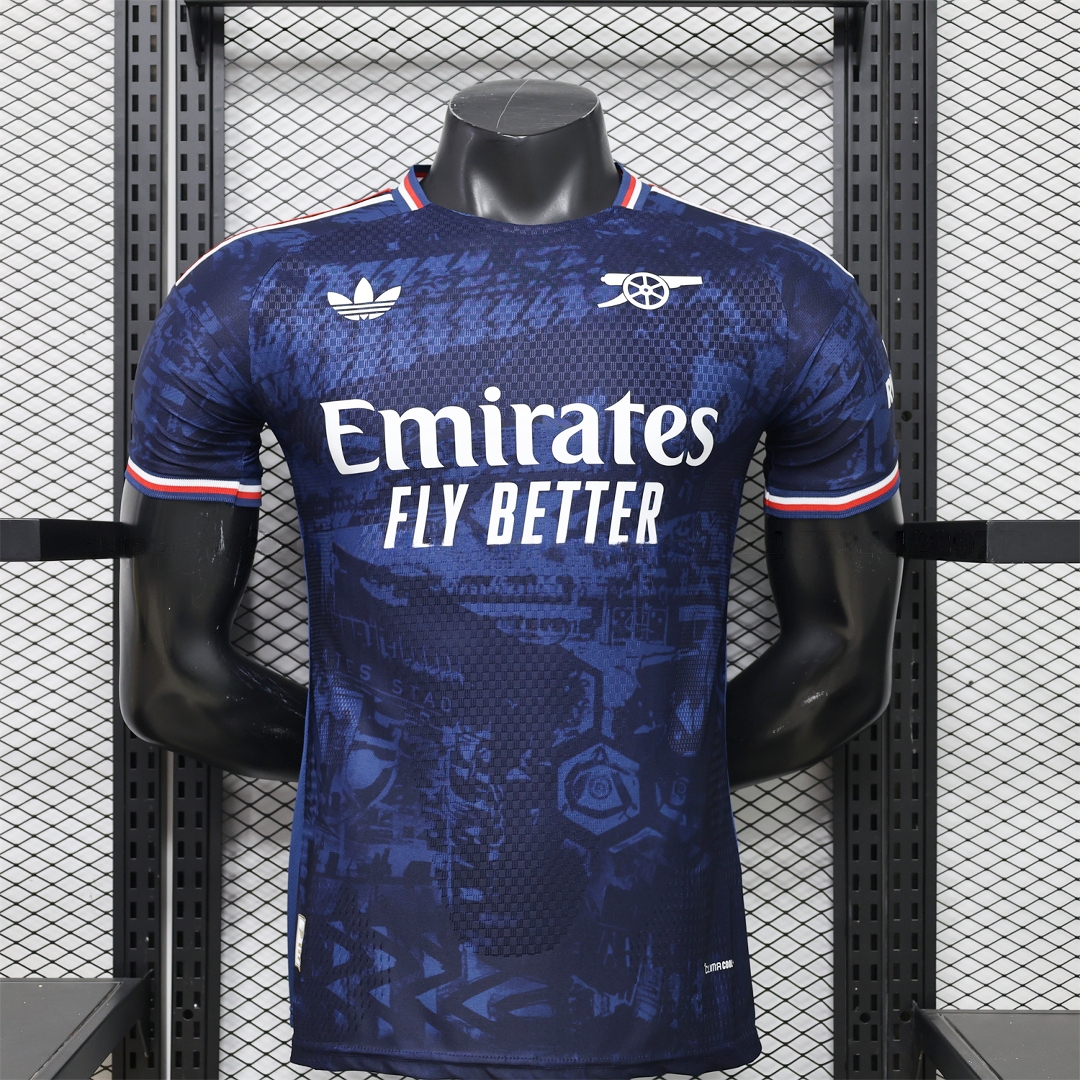 Arsenal 26-27 Dark Blue Digital Pattern Cannon Special Edition Jersey - Player Version - JerseysGala