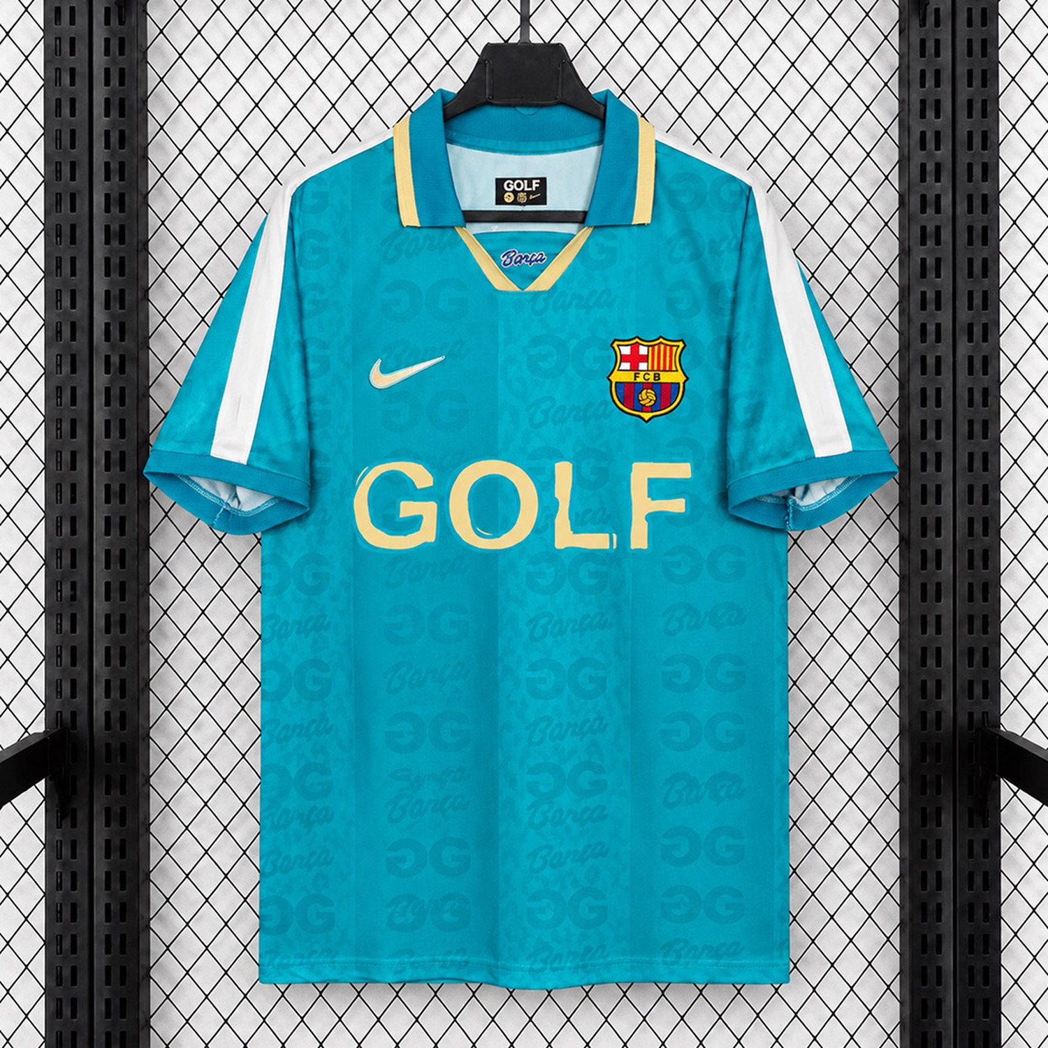 Barcelona 26-27 x Golf Wang Light Blue Jersey - Fans Version - JerseysGala