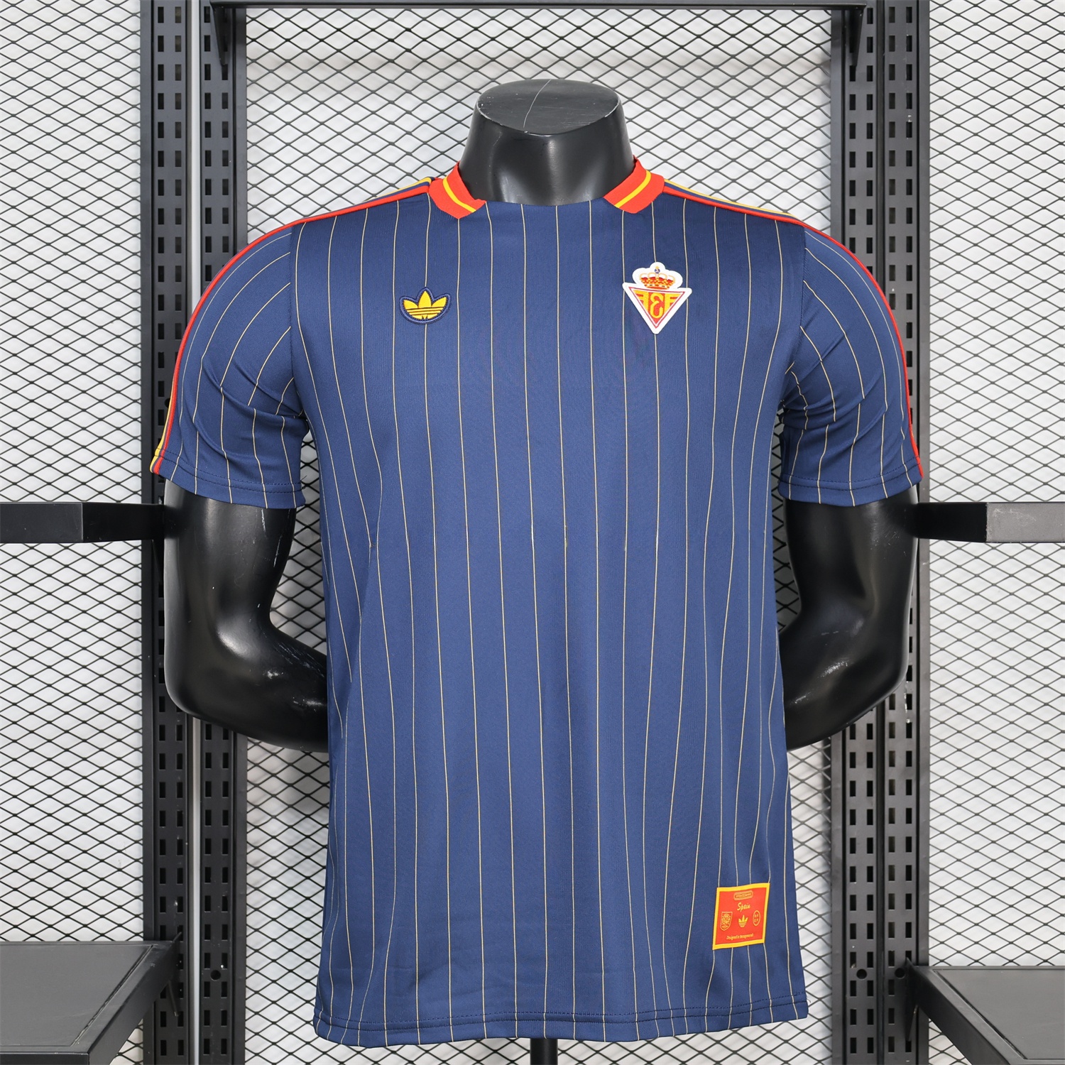 Spain 2026 Terrace Icon Retro Casual Style Deep Blue Jersey - Player Version - JerseysGala