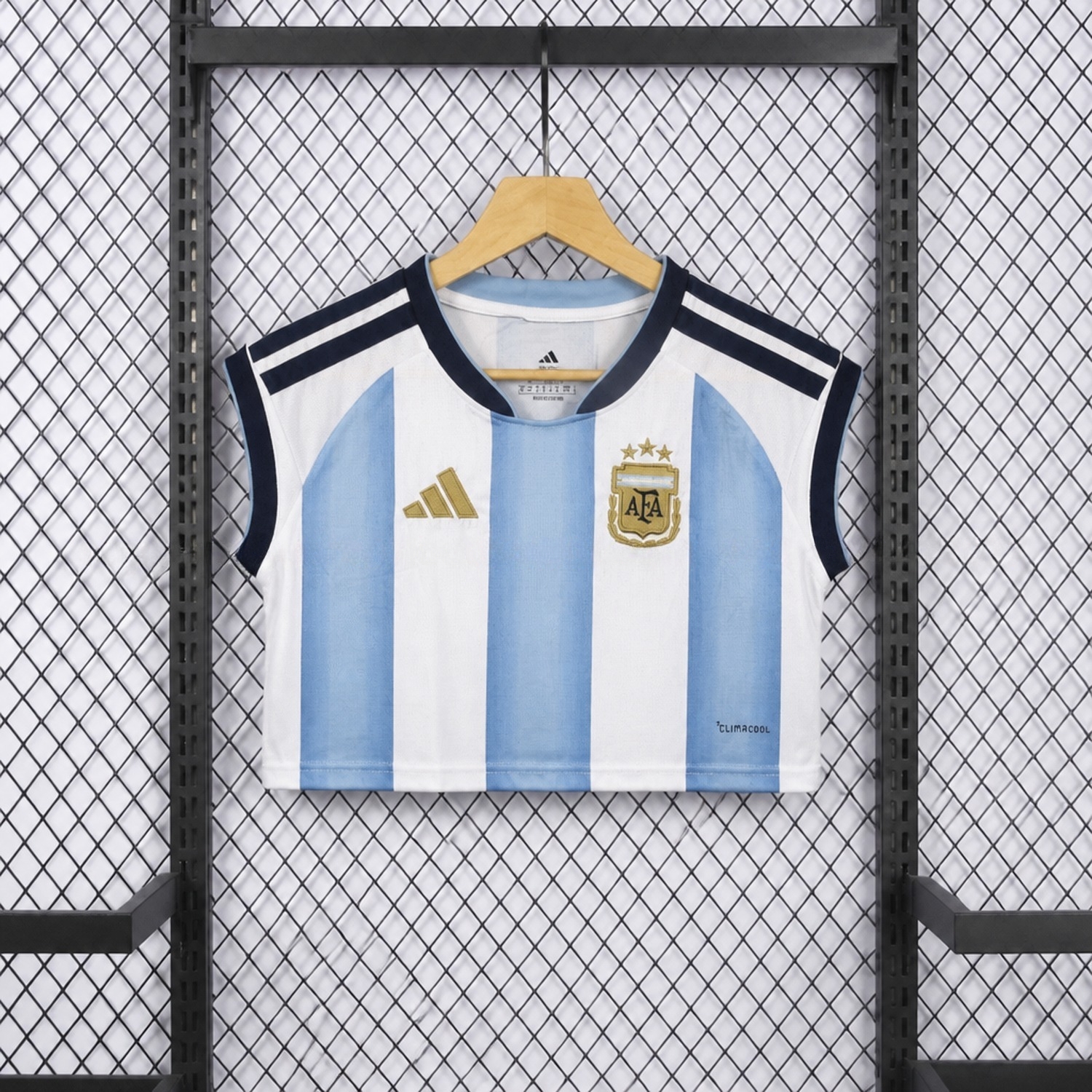 Women's Argentina 2026 Home Cropped Sleeveless Jersey - Fans Version - JerseysGala