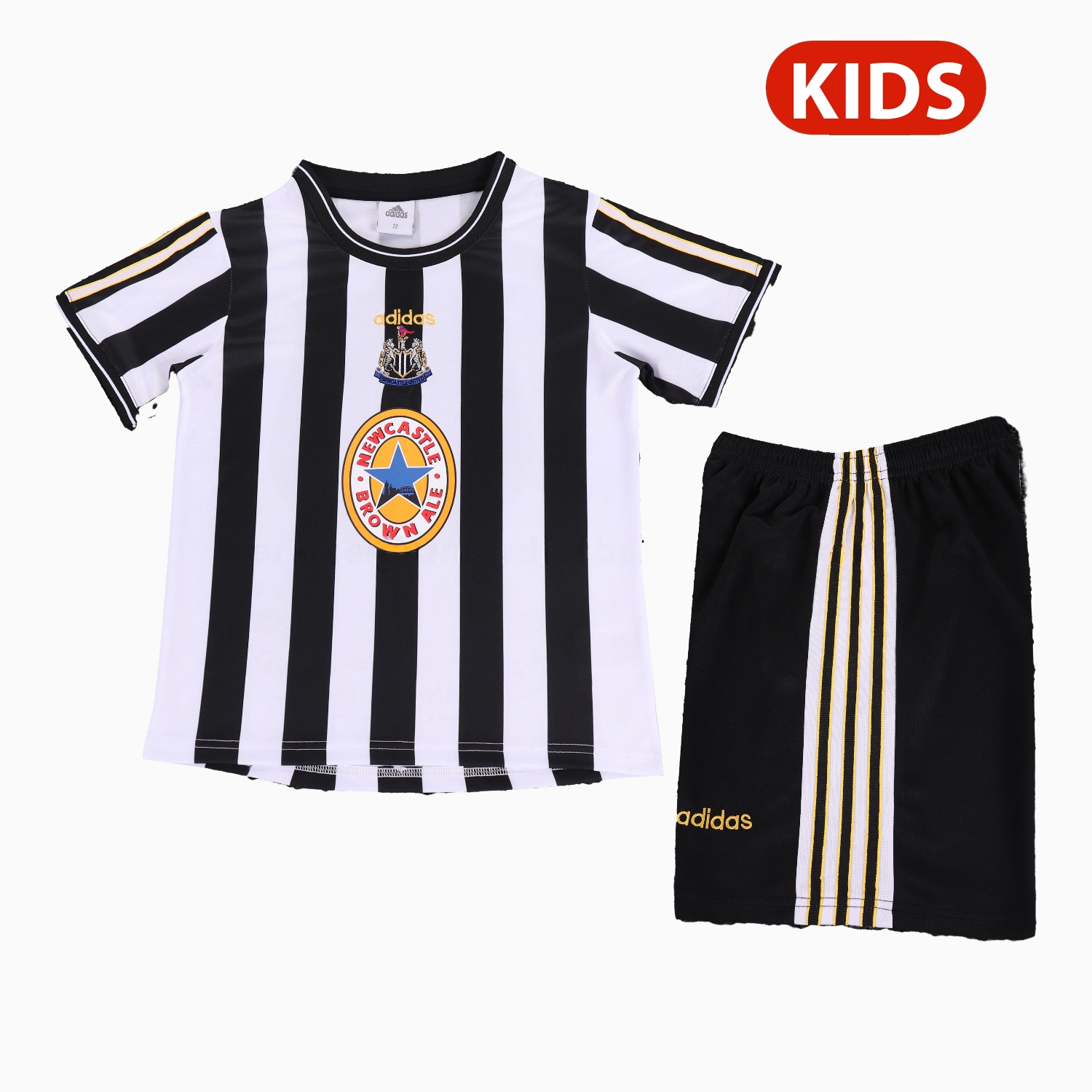 Retro Newcastle United 1997-99 Home Kids Kit - JerseysGala