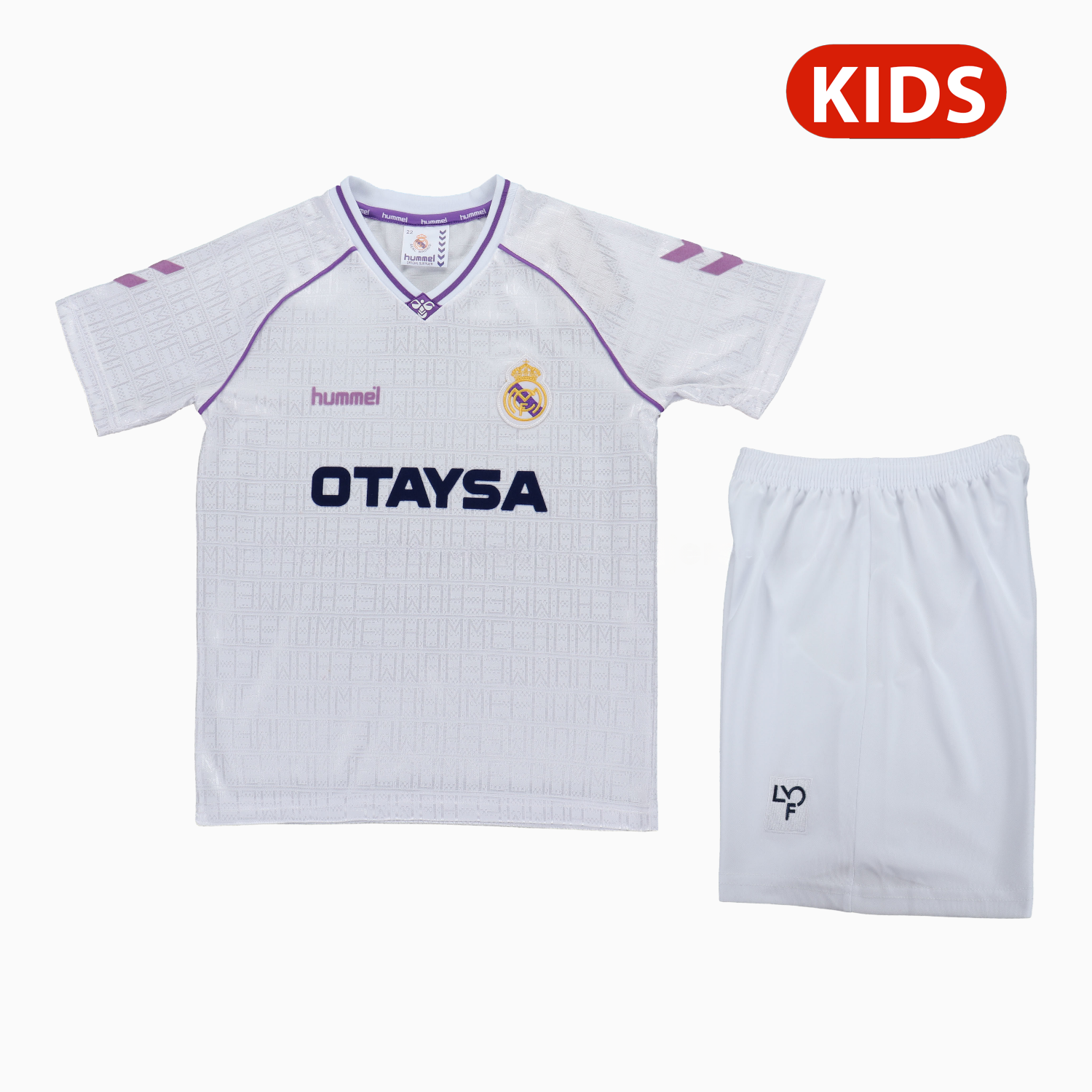 Retro Real Madrid 1990-92 Home Kids Kit - JerseysGala