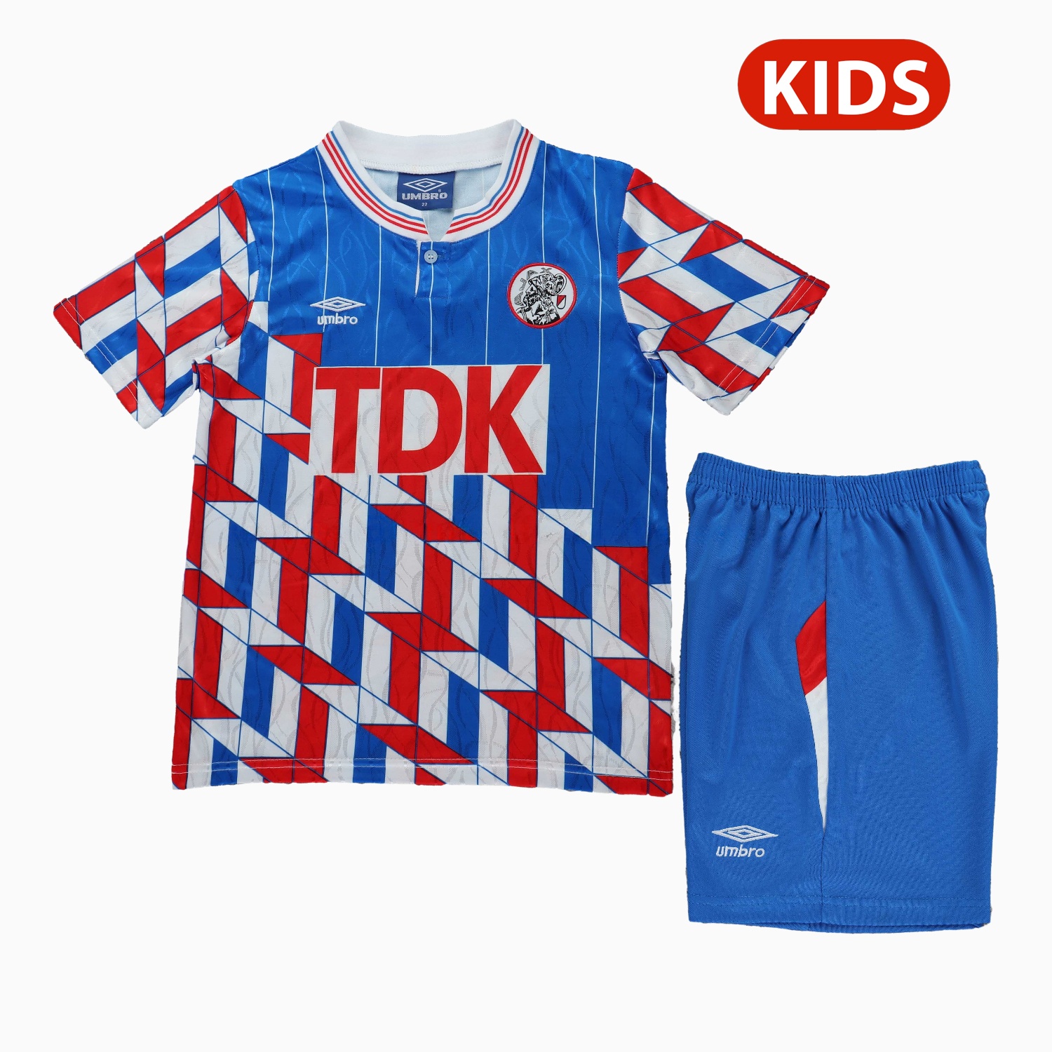 Retro Ajax 1989-90 Away Kids Kit - JerseysGala