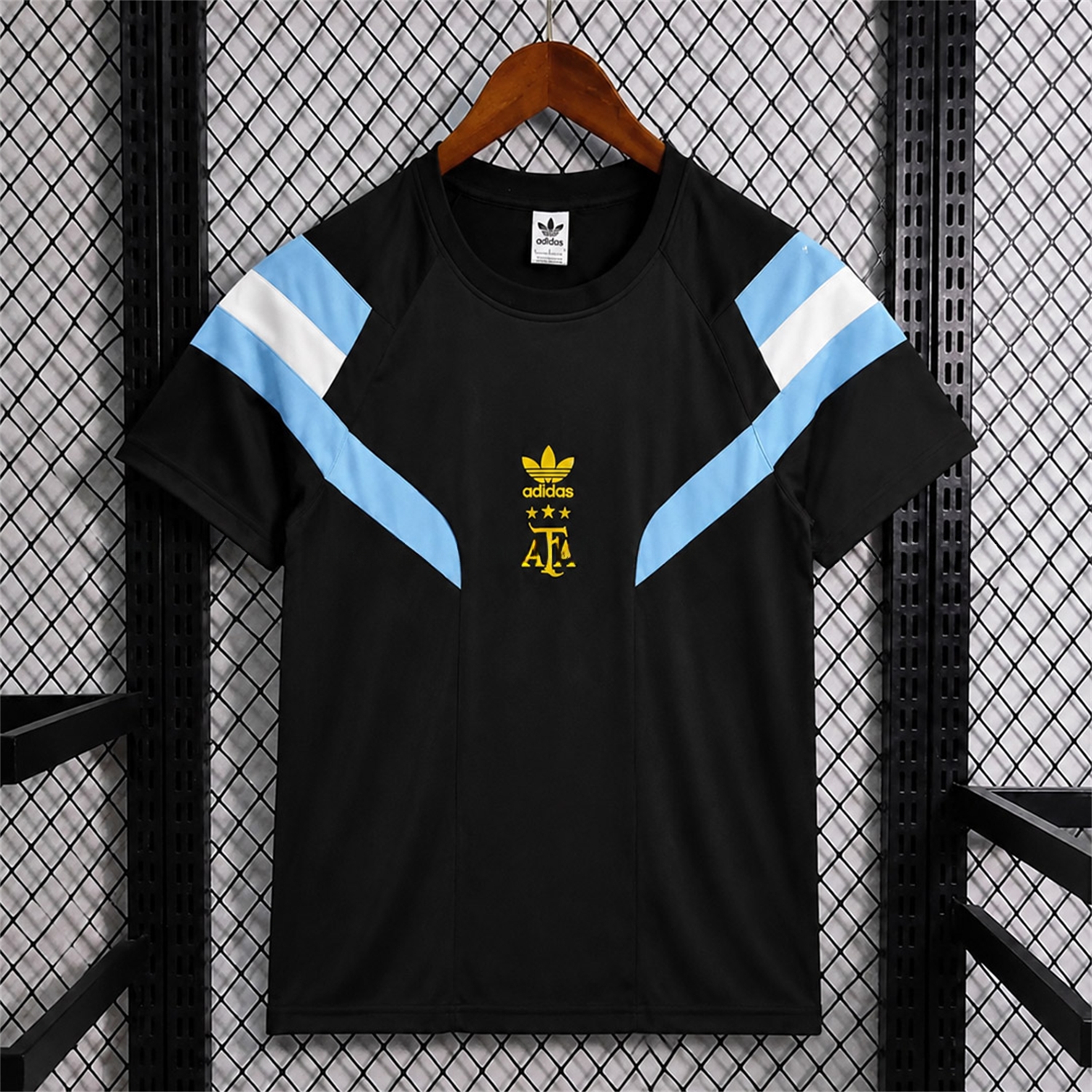 Argentina 2026 Black With Blue Stripes Training Jersey - Fans Version - JerseysGala