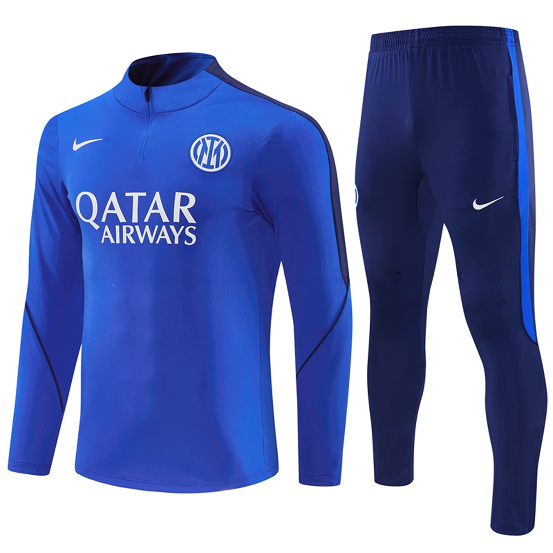 Inter Milan 26-27 Long Sleeve Training Set - Blue Top & Royal Blue Pants - JerseysGala