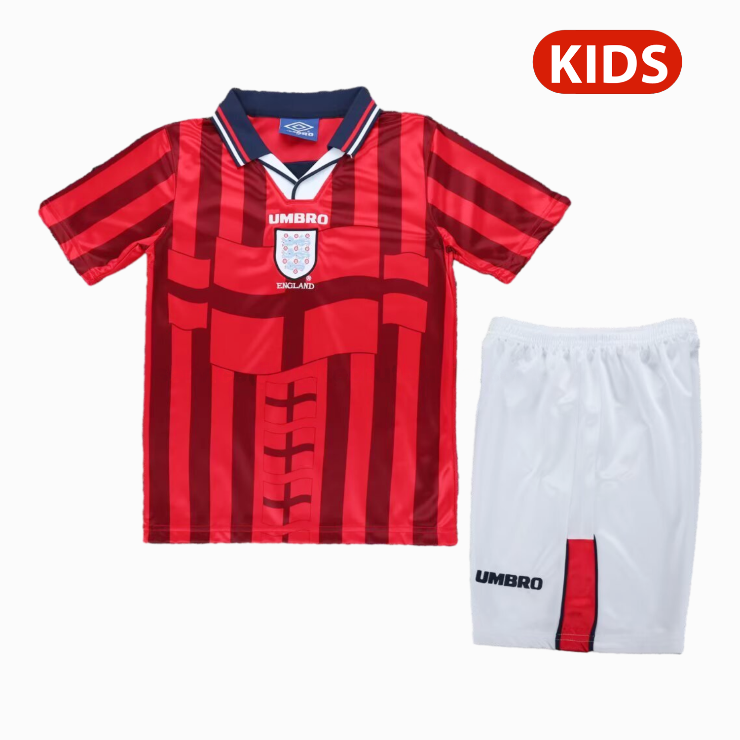 Retro England 1998 Away Kids Kit - JerseysGala