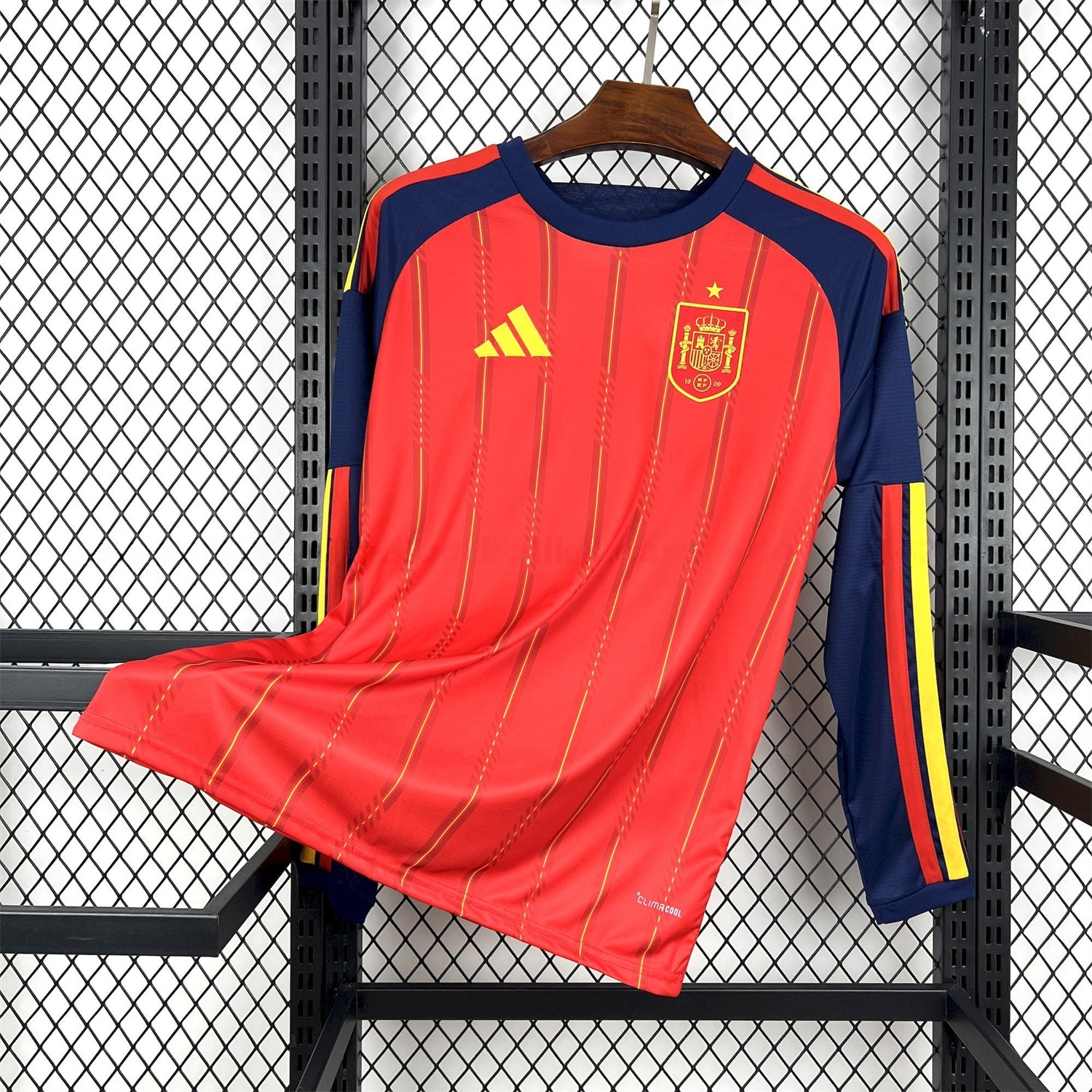 Spain 2026 Home Red Long Sleeves Jersey - Fans Version - JerseysGala
