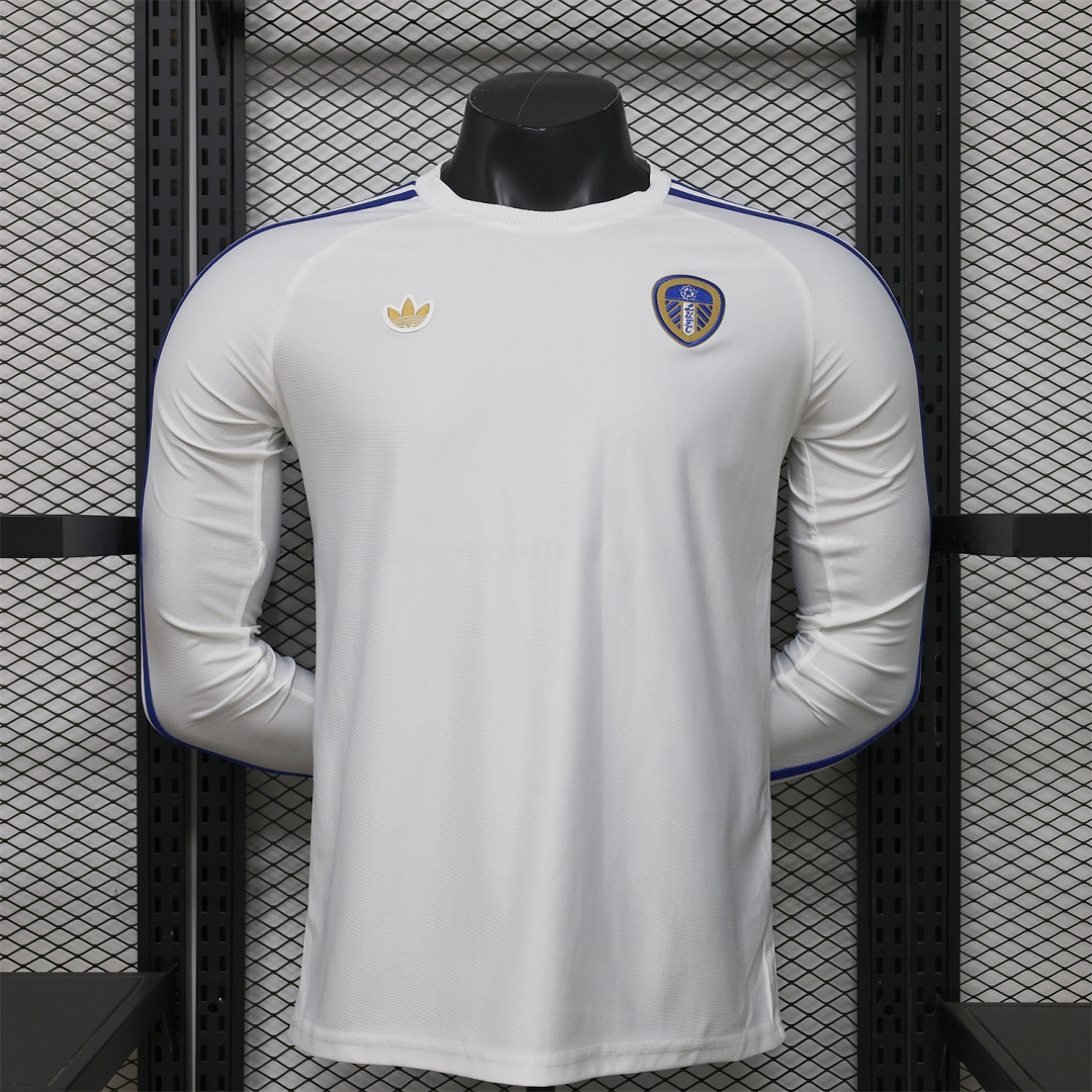 Leeds United 25-26 Icon Travel Special White Long Sleeves Jersey - Player Version - JerseysGala