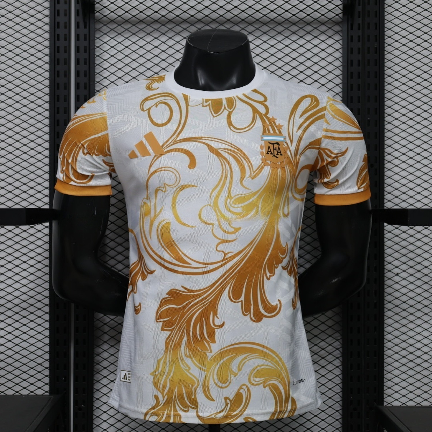 Argentina 2026 White Gold Special Jersey - Player Version - JerseysGala