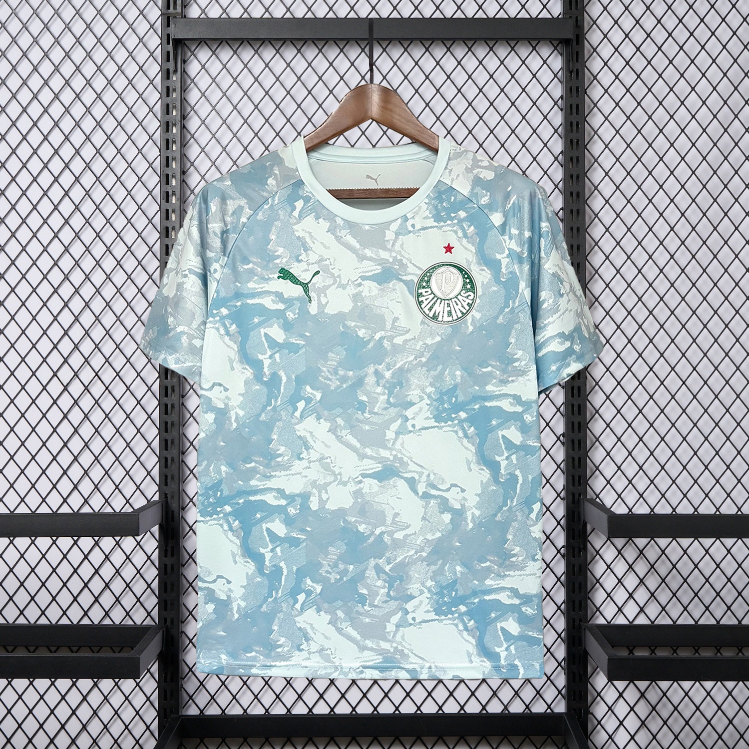 Palmeiras 26-27 Light Mint Blue Pre-Match Jersey - Fans Version - JerseysGala