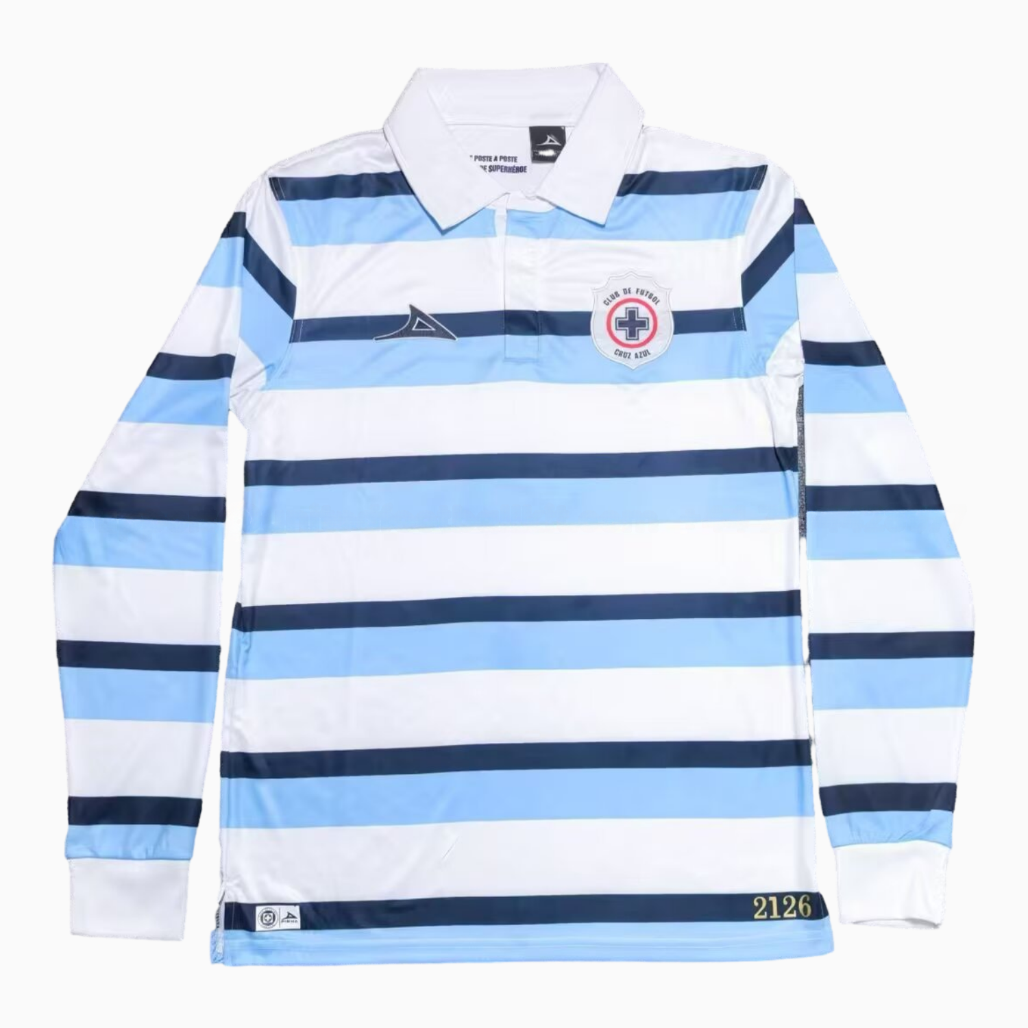 Cruz Azul 25-26 Marín Blue White stripes Long Sleeves Special Jersey - Fans Version - JerseysGala