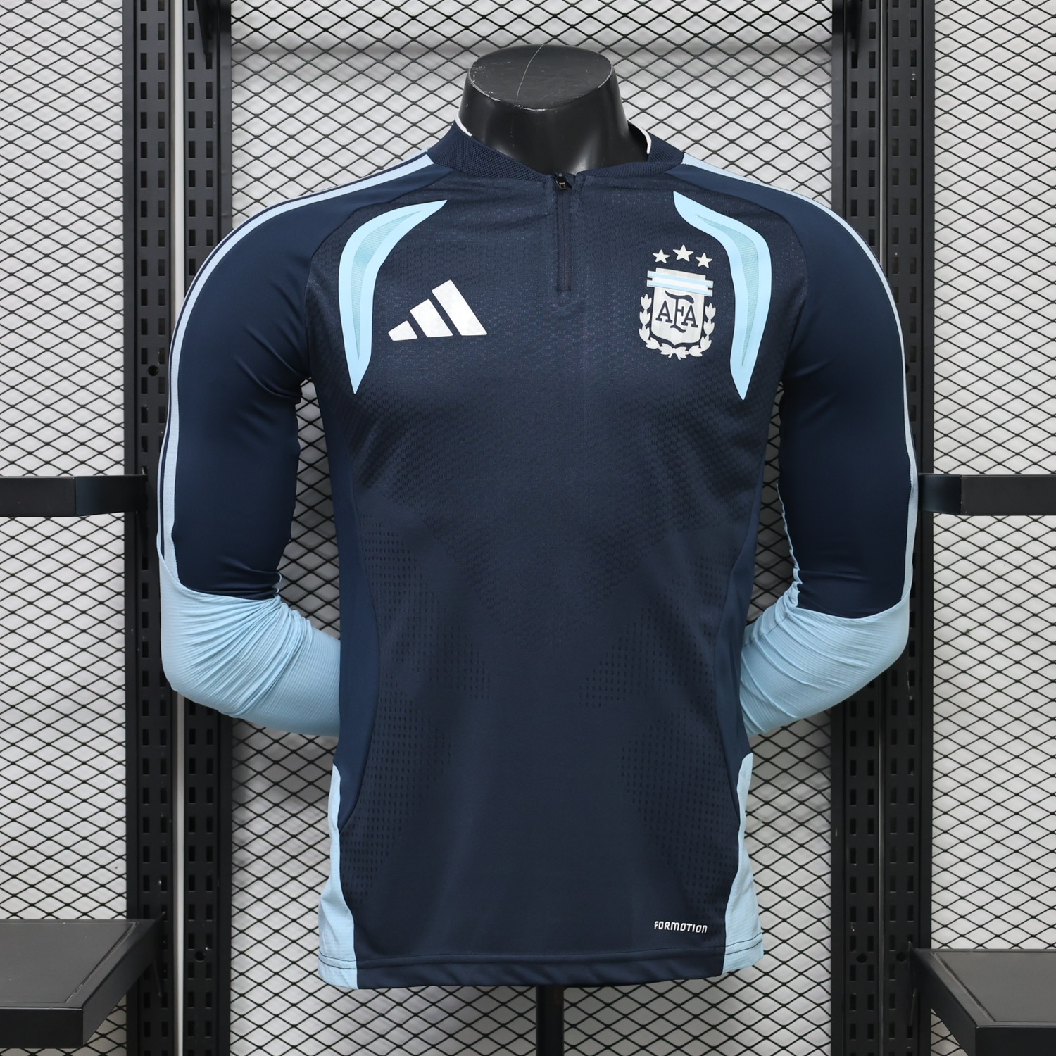 Argentina 2026 Dark Blue Long Sleeves Training Jersey - Player Version - JerseysGala