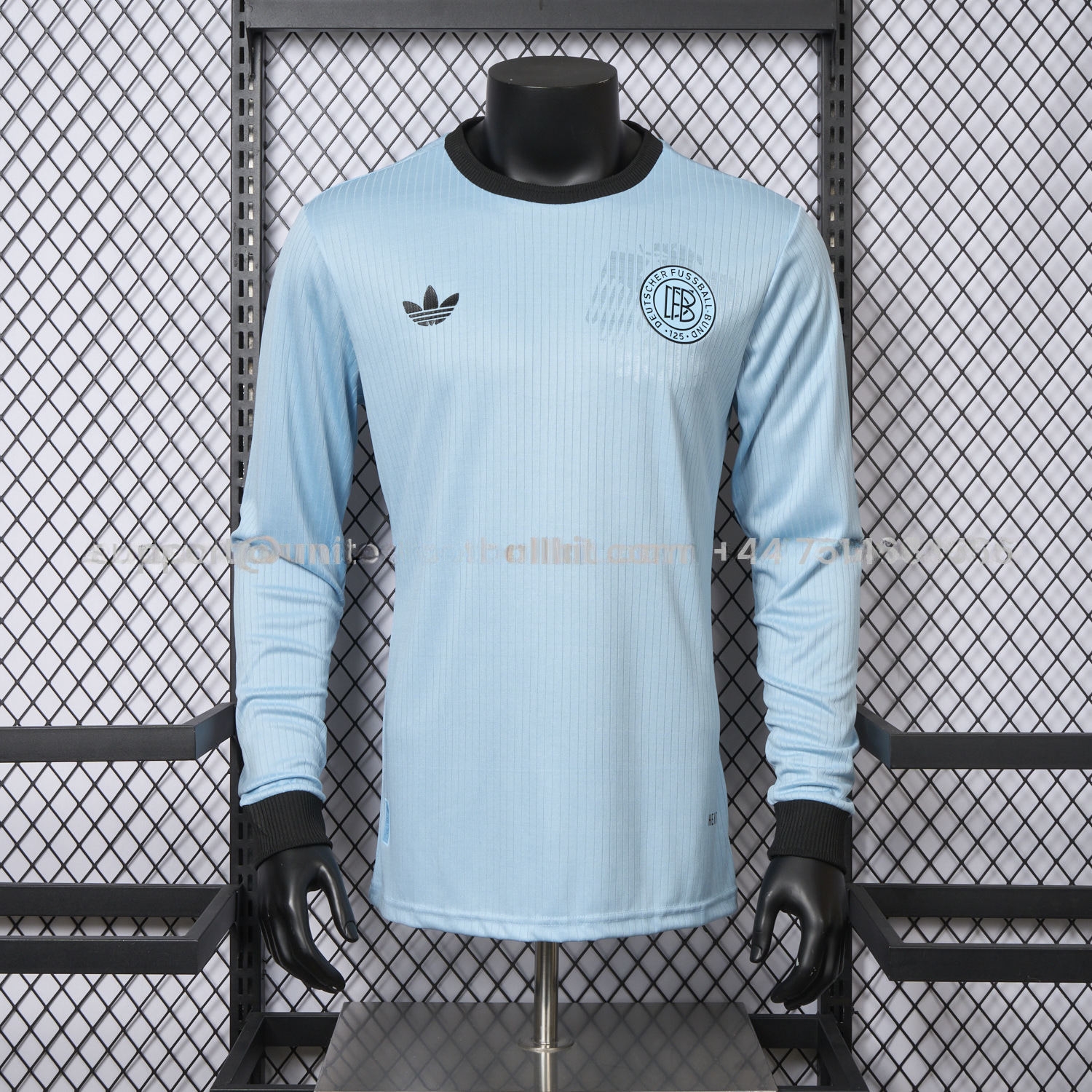 Germany 2025 125-Year Anniversary GK Blue Long Sleeve Jersey - Player Version - JerseysGala