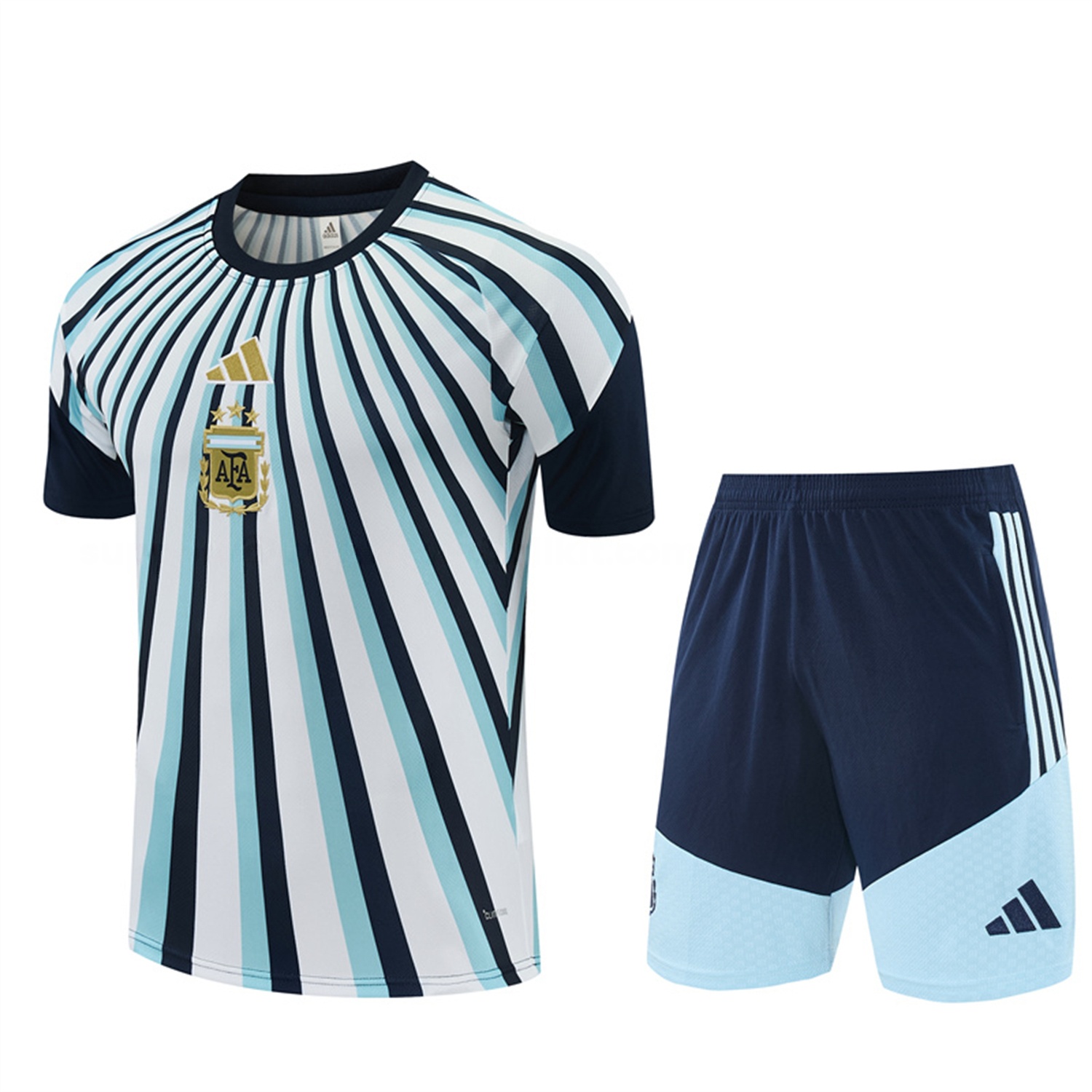 Argentina 2026 Short-Sleeve Training Set - Blue Rays Top and Blue Shorts - JerseysGala