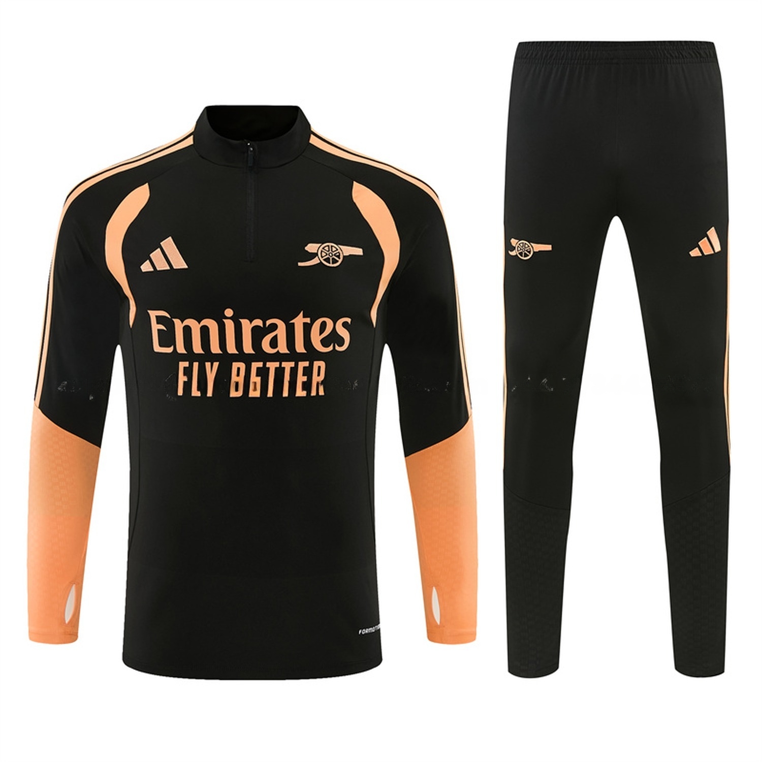 Arsenal 26-27 Long Sleeve Training Set - Black Top & Black Pants - JerseysGala