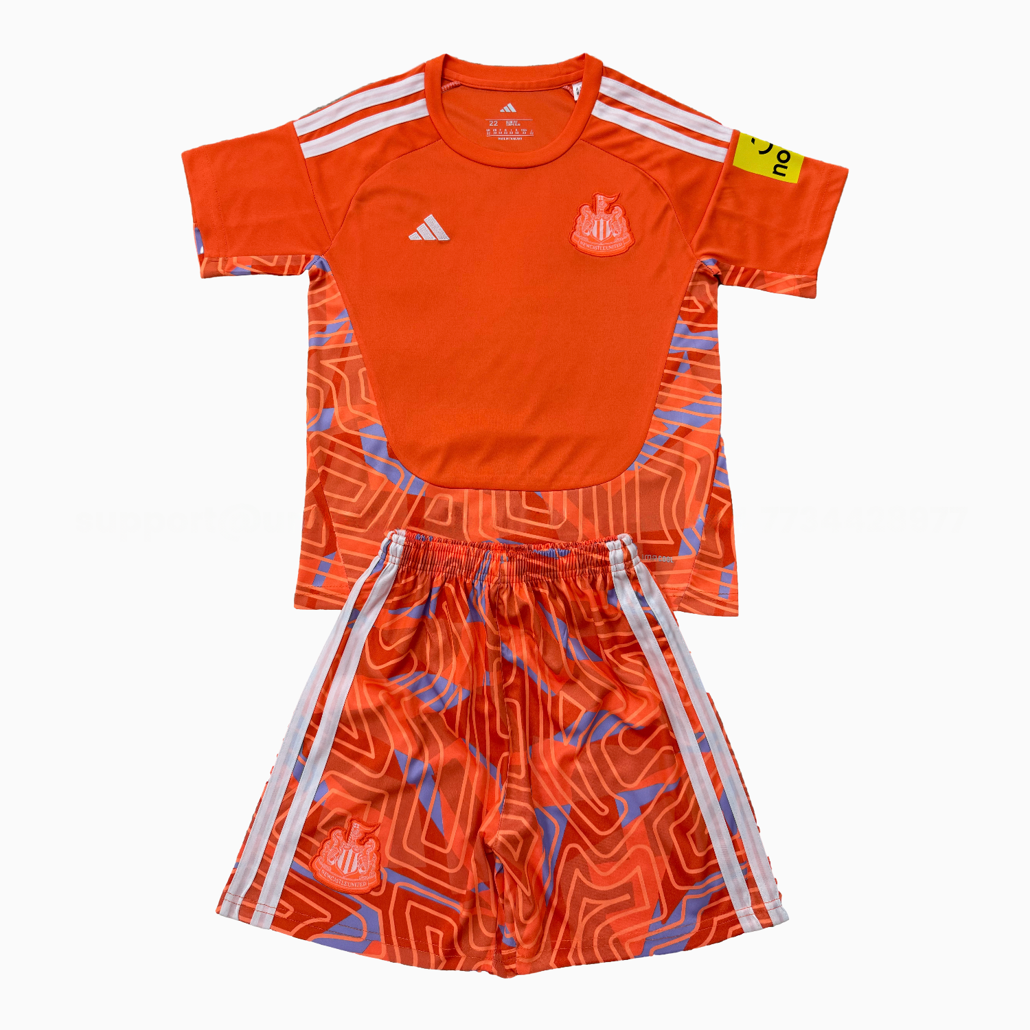 Newcastle United 26-27 Orange Goalkeeper Men's Adult Jersey Set - Fans Version - JerseysGala