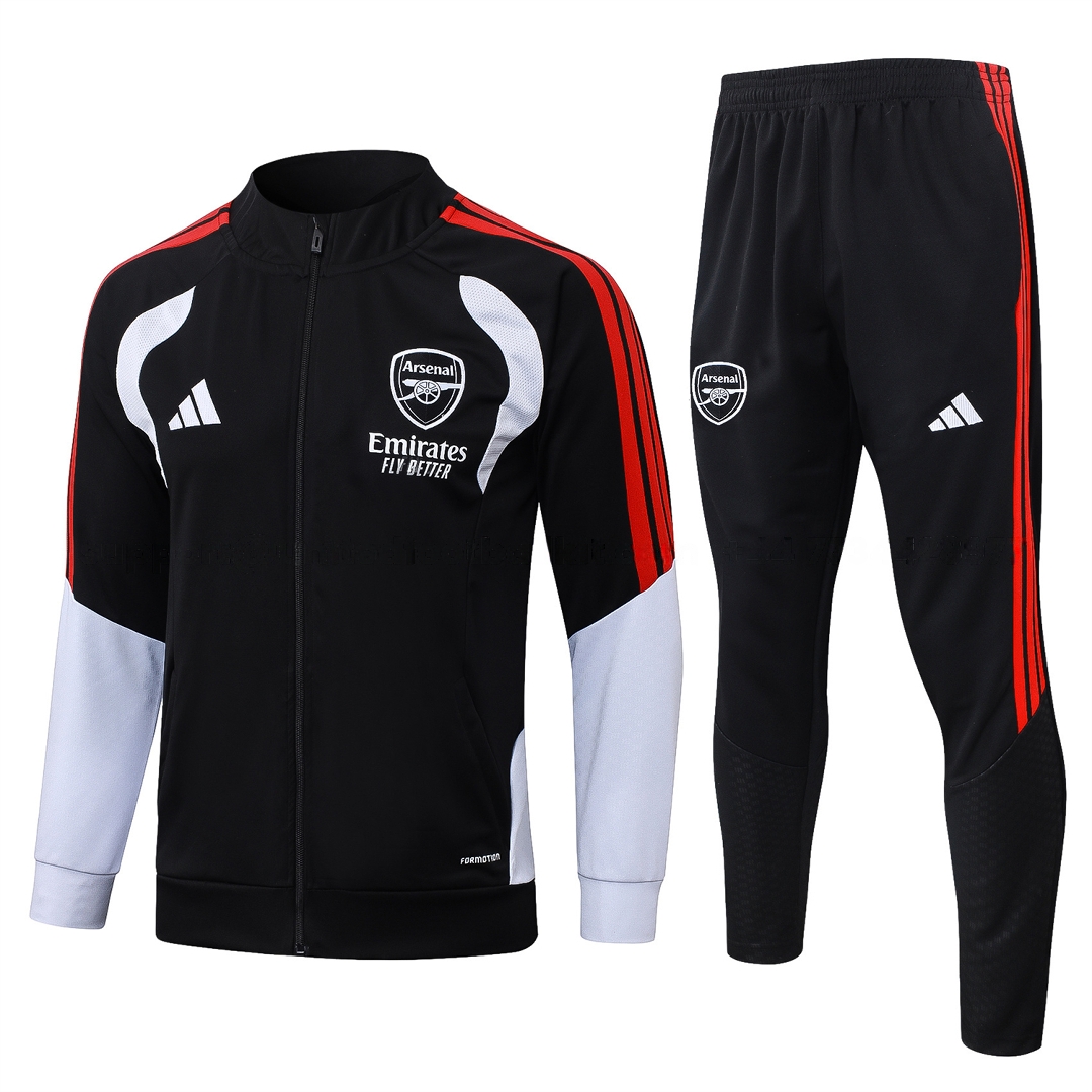 Arsenal 26-27 Jacket Training Tracksuit - Red Edge Black Jackets & Pants - JerseysGala