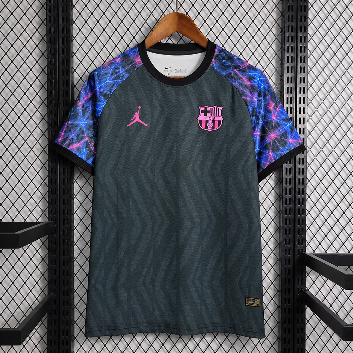 Barcelona 26-27 Black With Blue Training Jersey - Fans Version - JerseysGala