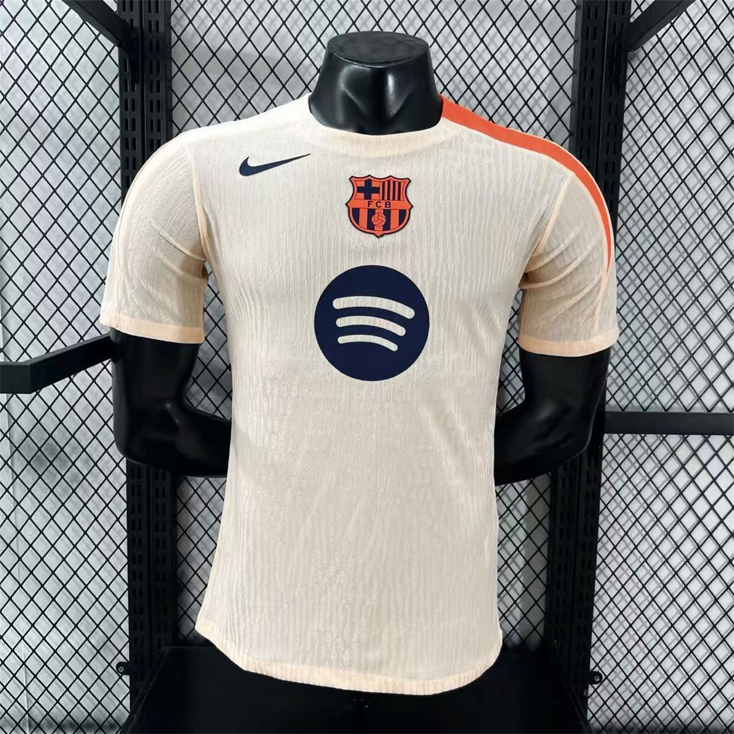 Barcelona 25-26 Beige Pre-Match Jersey - Player Version - JerseysGala