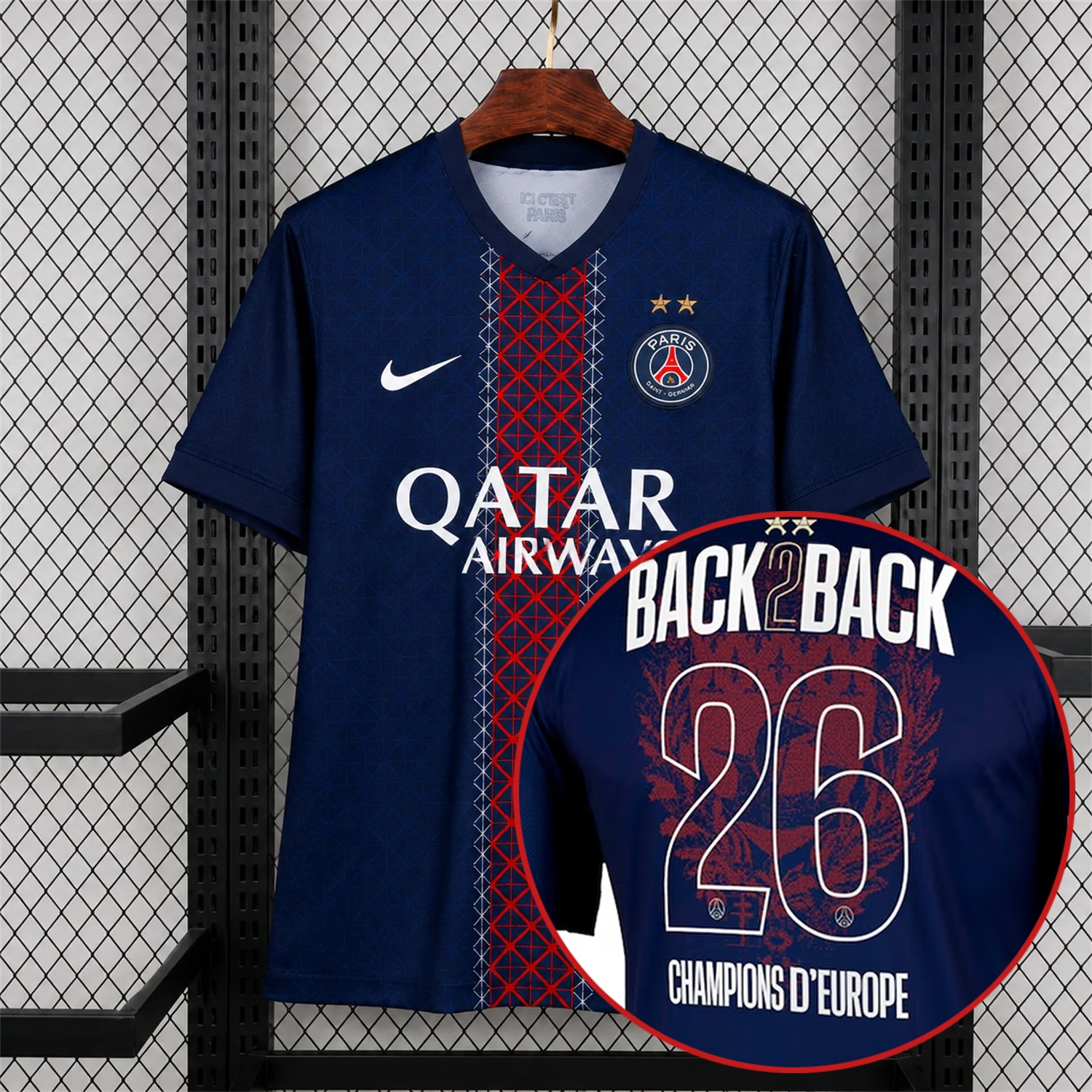 【Champion 26 Font】Paris Saint-Germain PSG 25-26 Home Jersey - Fans Version - JerseysGala