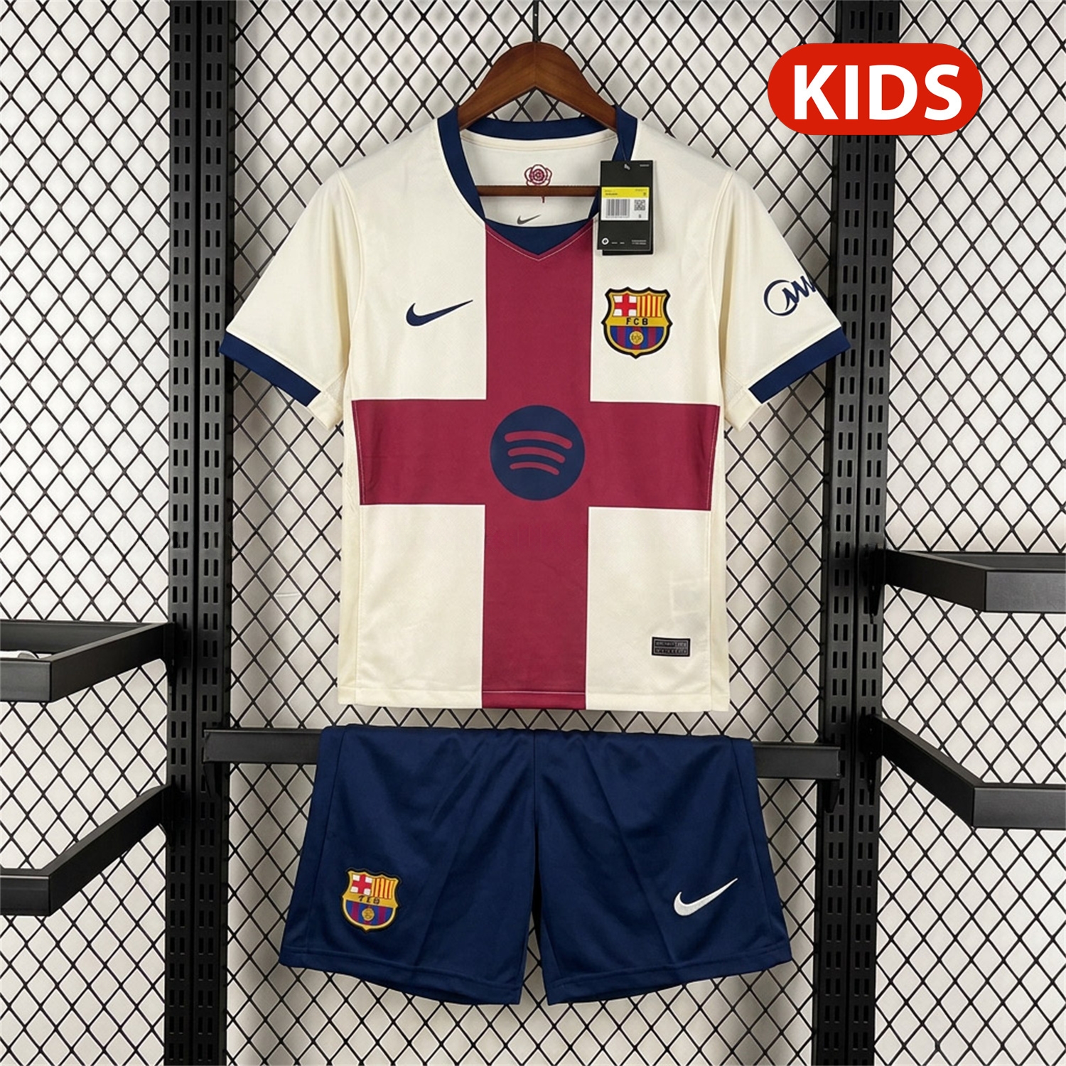 Barcelona 26-27 Fourth Kids Kit - Fans Version - JerseysGala