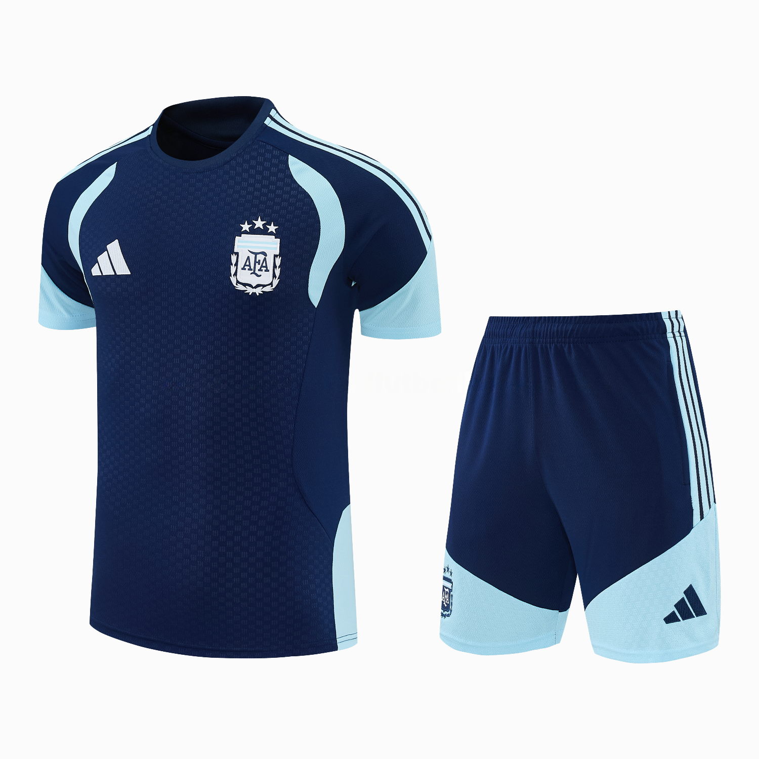 Argentina 2026 Short-Sleeve Training Set - Dark Blue Top and Shorts - JerseysGala