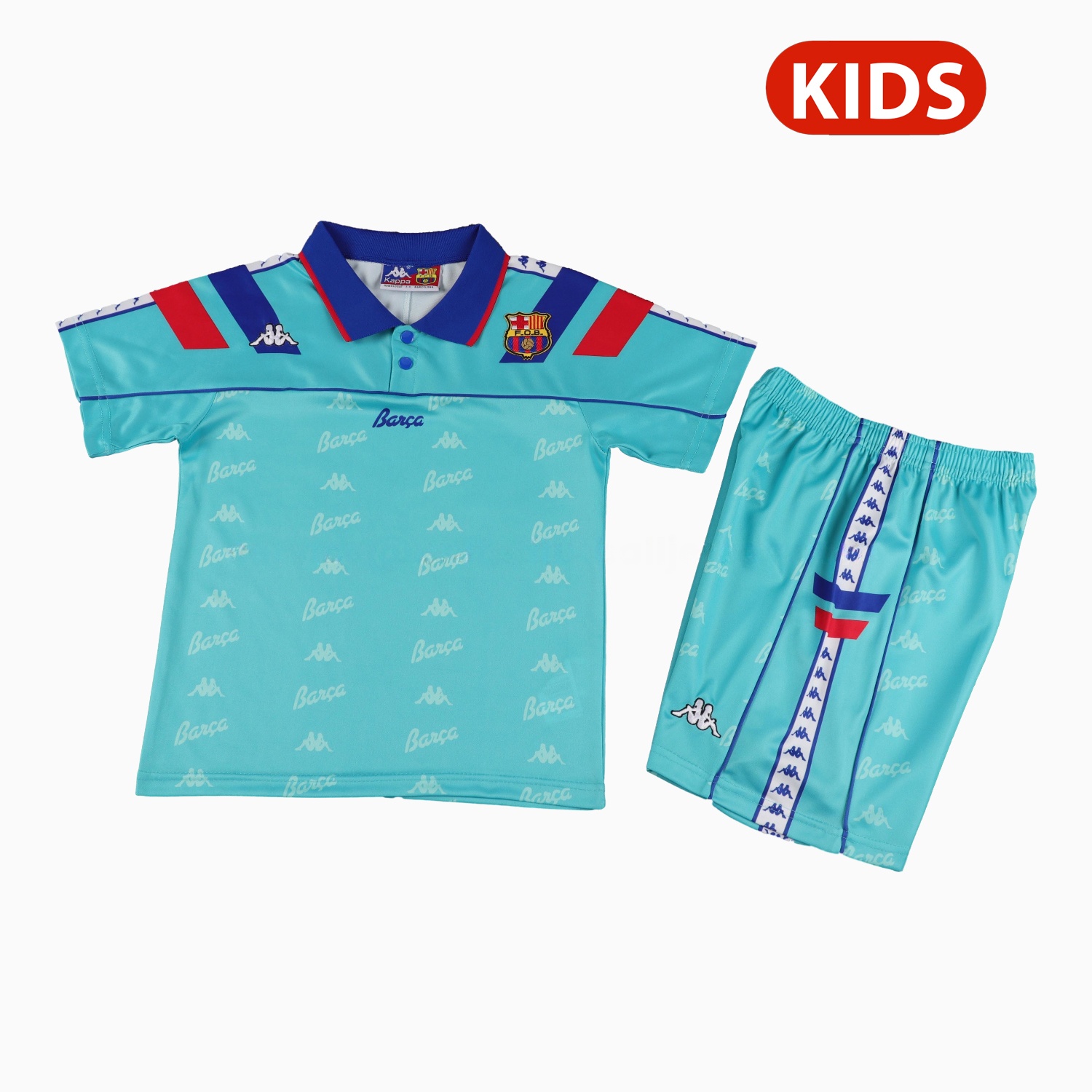 Retro Barcelona 1992-95 Away Kids Kit - JerseysGala