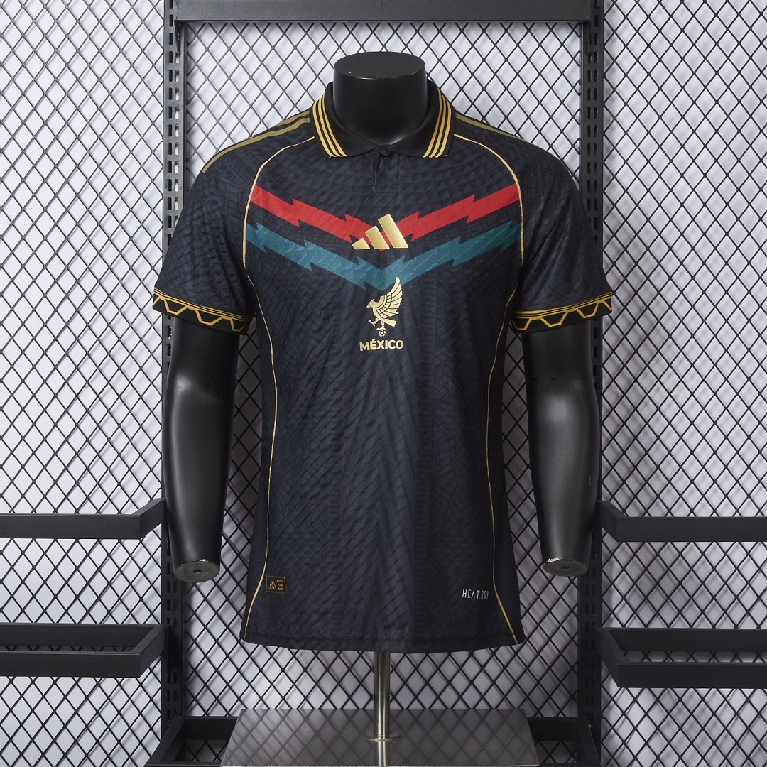 Mexico 25-26 Red And Green Chest Lines Special Jersey - Player Version - JerseysGala