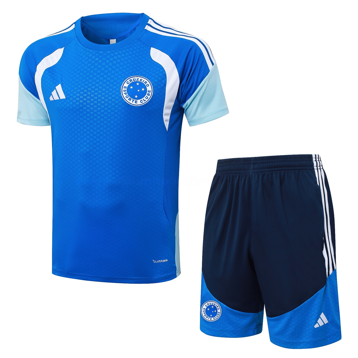 Cruzeiro 25-26 Short-Sleeve Training Set - Blue Vest & Blue Shorts - JerseysGala