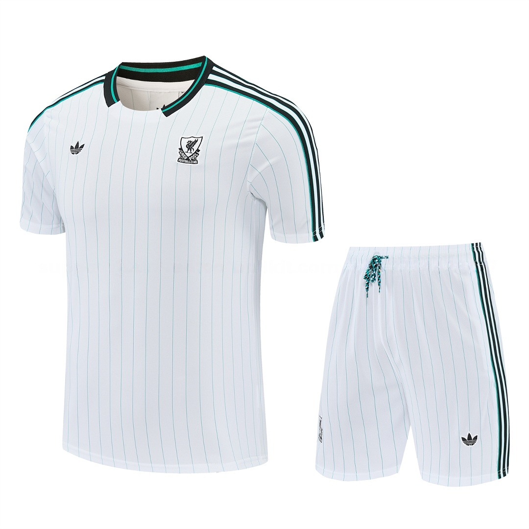 Liver.pool 25-26 Retro Style Short-Sleeve Training Set - Colors Top & Colors Pants - JerseysGala