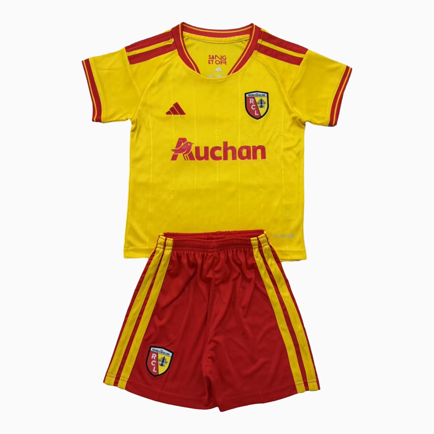 Lens 26-27 Home Yellow Men's Adult Jersey Set - Fans Version - JerseysGala
