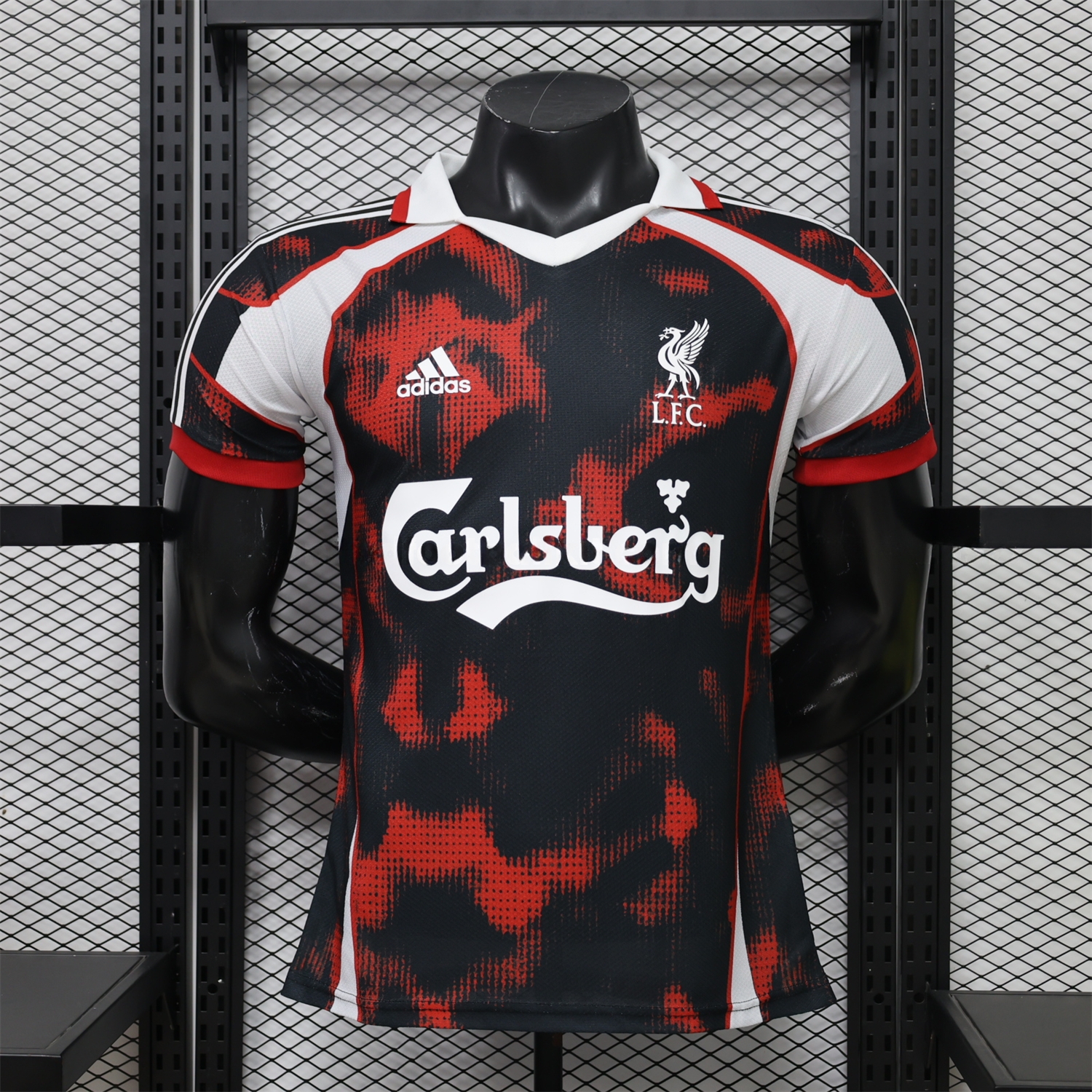 Liver.pool 26-27 Retro Style Black Red Jersey - Player Version - JerseysGala