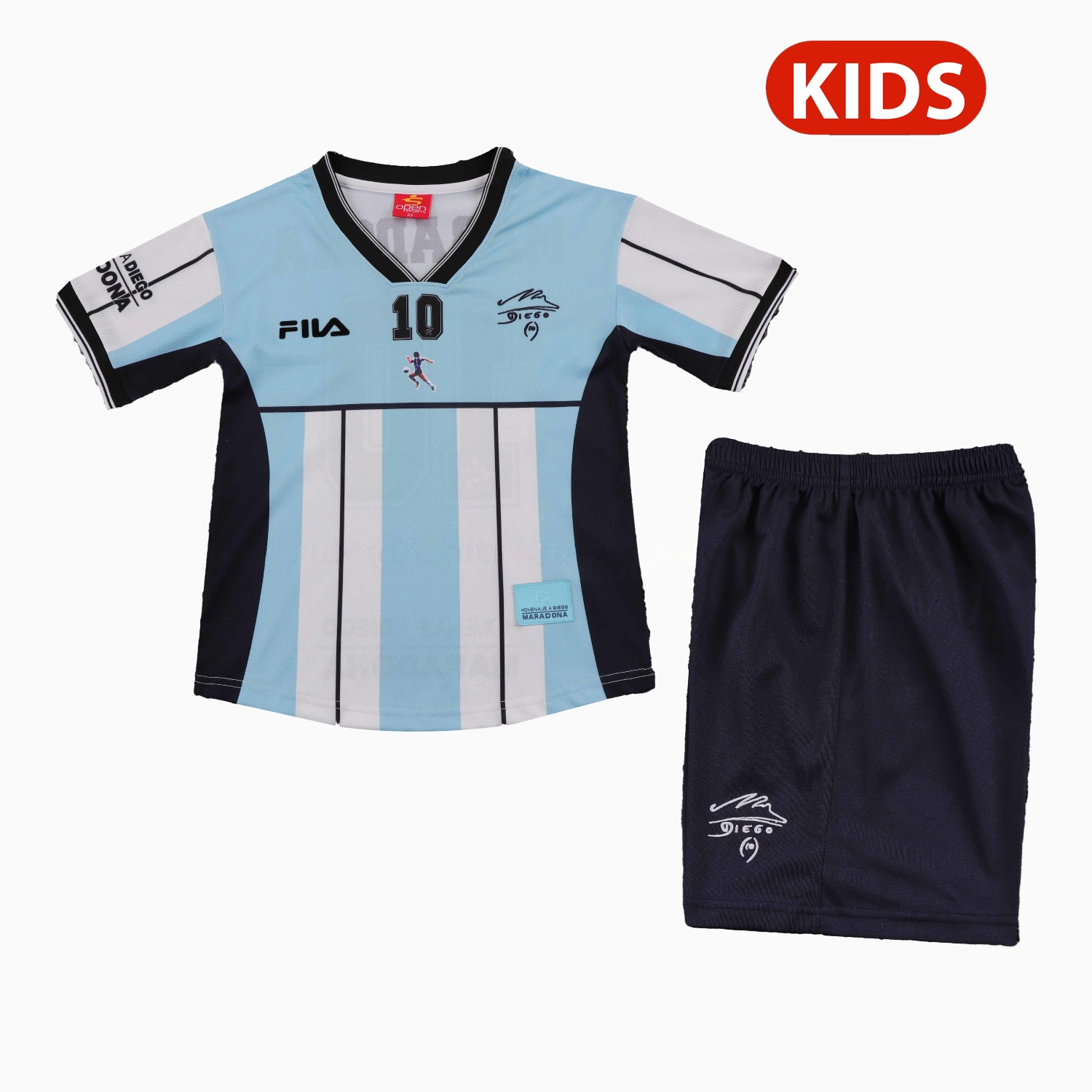 Retro Argentina 2001 Maradona Special Kids Kit - JerseysGala