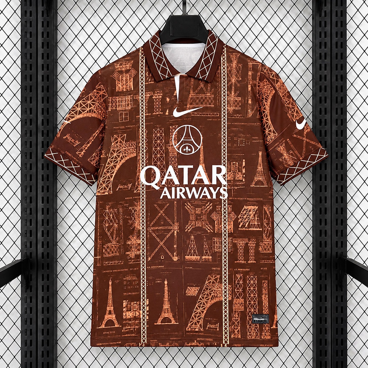Paris Saint-Germain PSG 26-27 Eiffel Tower Dark Red Special Jersey - Fans Version - JerseysGala
