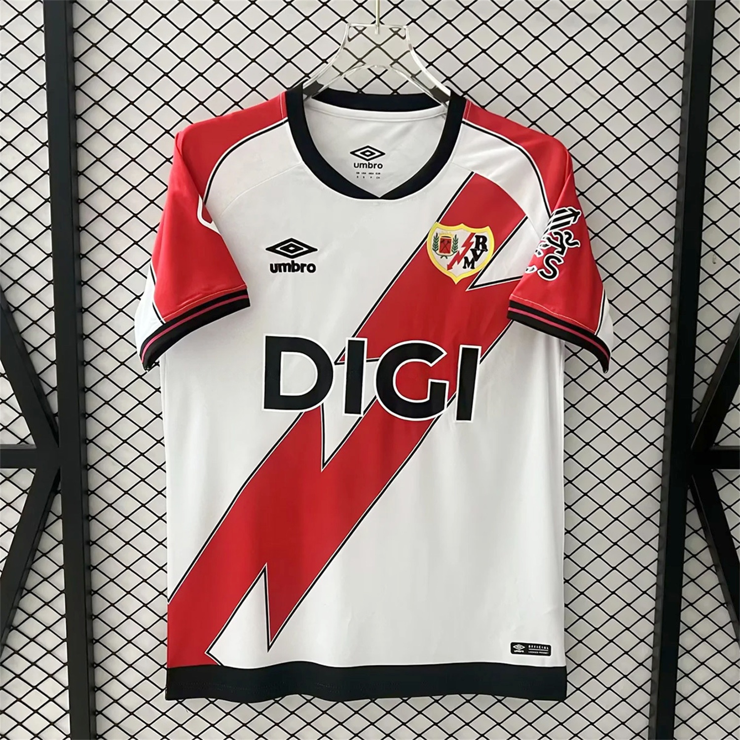 Rayo Vallecano 25-26 Home White Jersey - Fans Version - JerseysGala