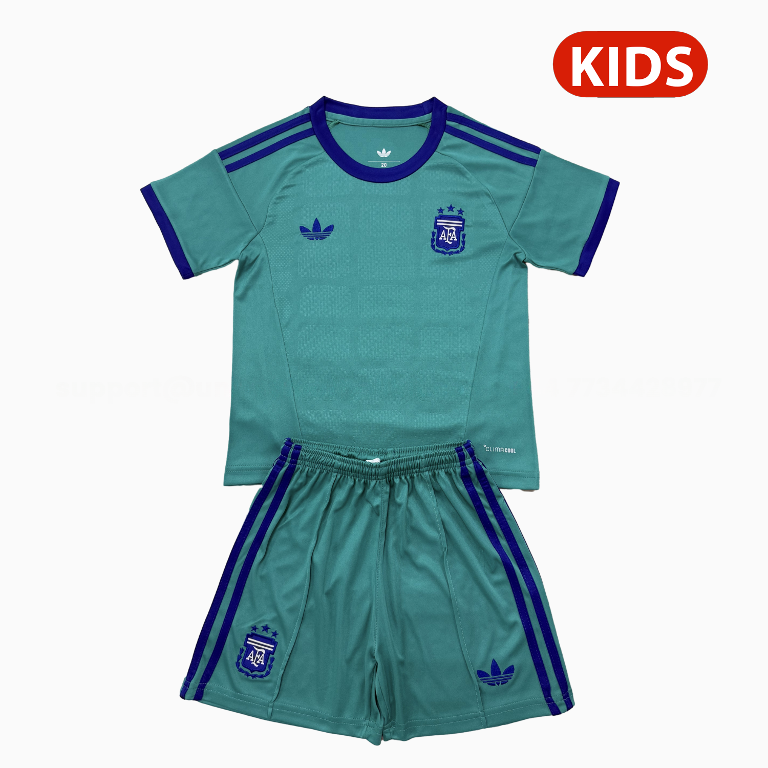 Argentina 2026 Green Goalkeeper Jersey Kids Kit - JerseysGala