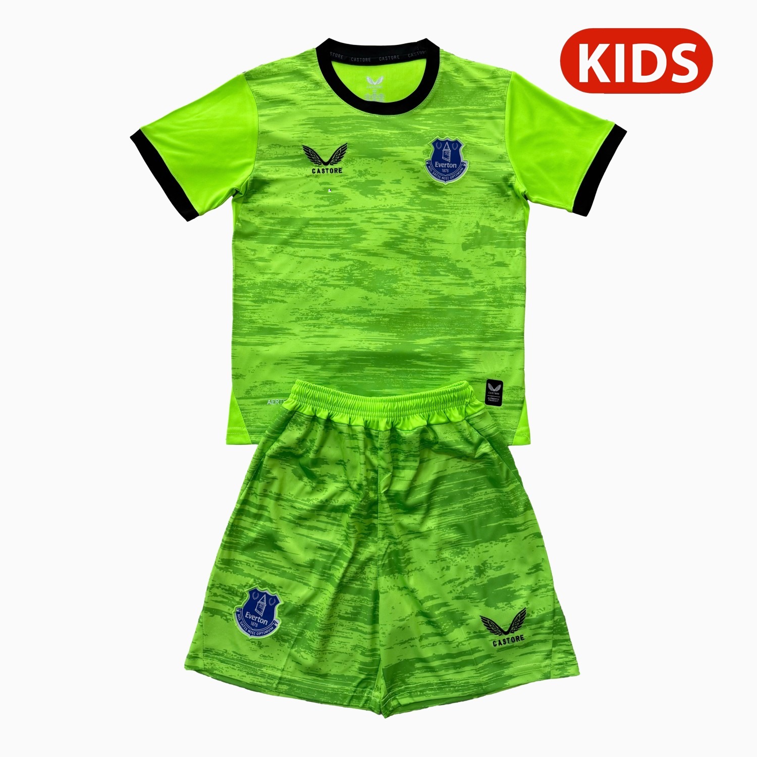 Everton 26-27 Green Goalkeeper Kids Kit - JerseysGala