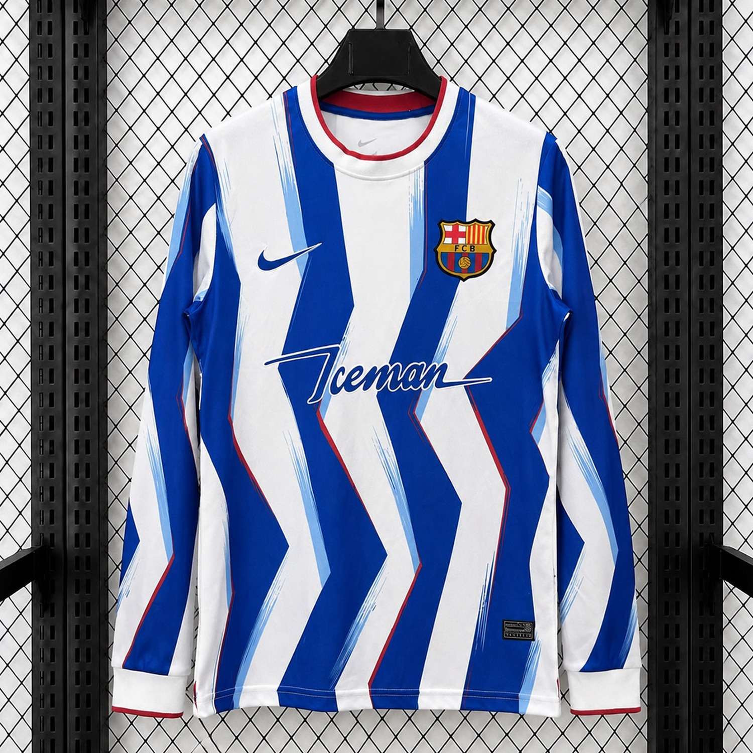Barcelona 26-27 Drake Iceman White Special Long Sleeves Jersey - Fans Version - JerseysGala