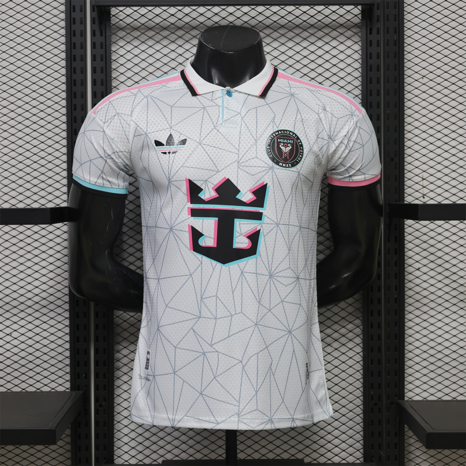 INT M.A.M 26-27 Grey-Blue Lines White Special Jersey - Player Version - JerseysGala