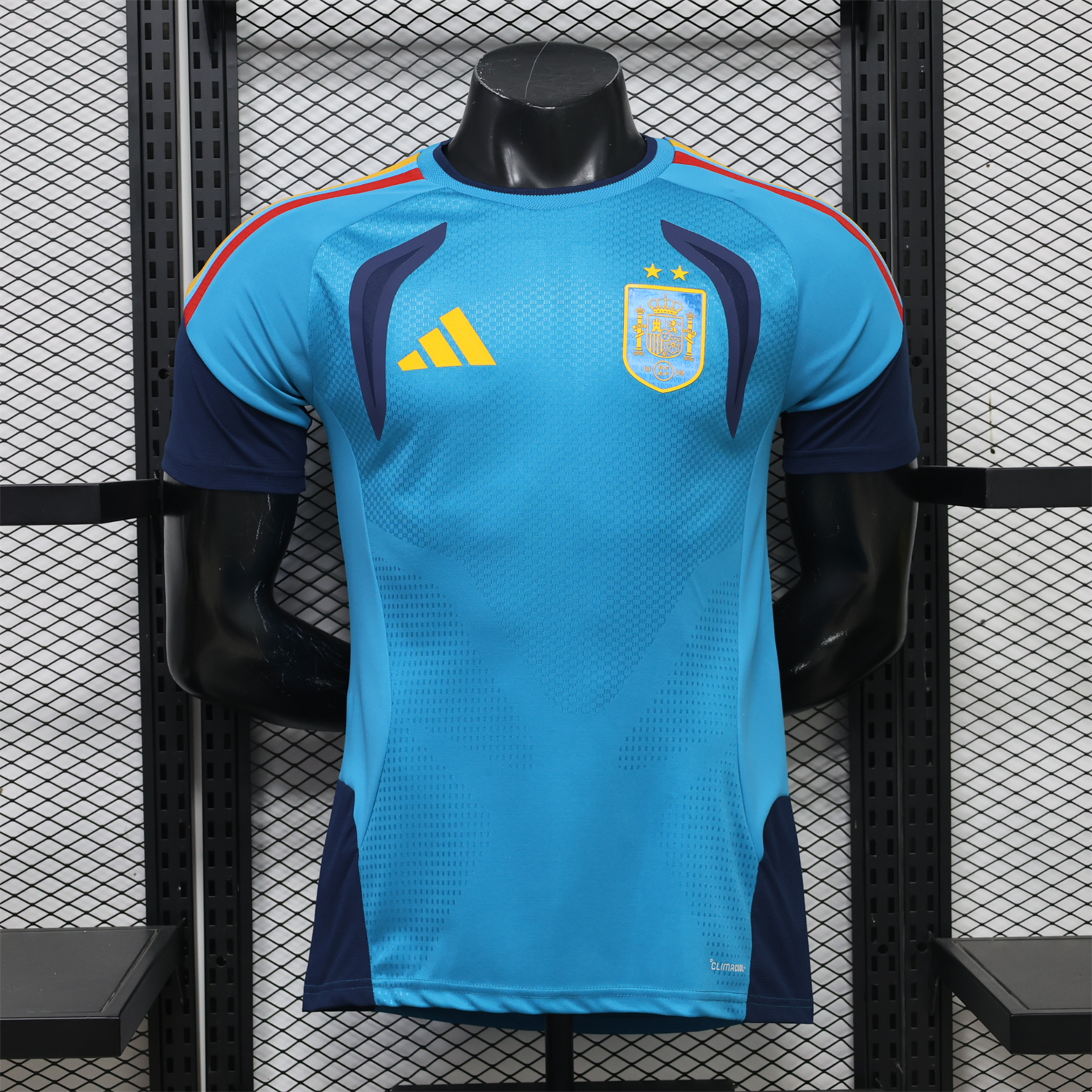 Spain 2026 Light Blue Black Training Jersey - Player Version - JerseysGala