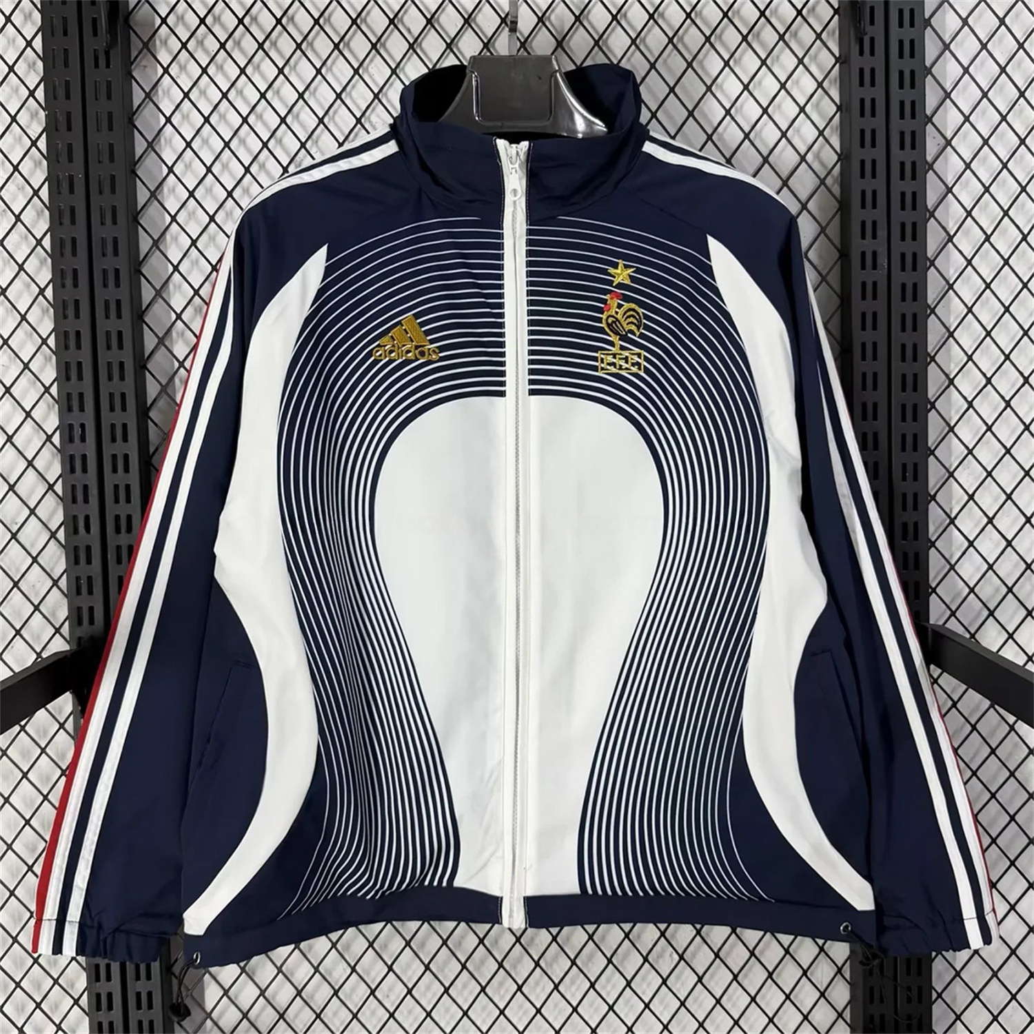 France 2026 Windbreaker Jacket - Black With White - JerseysGala