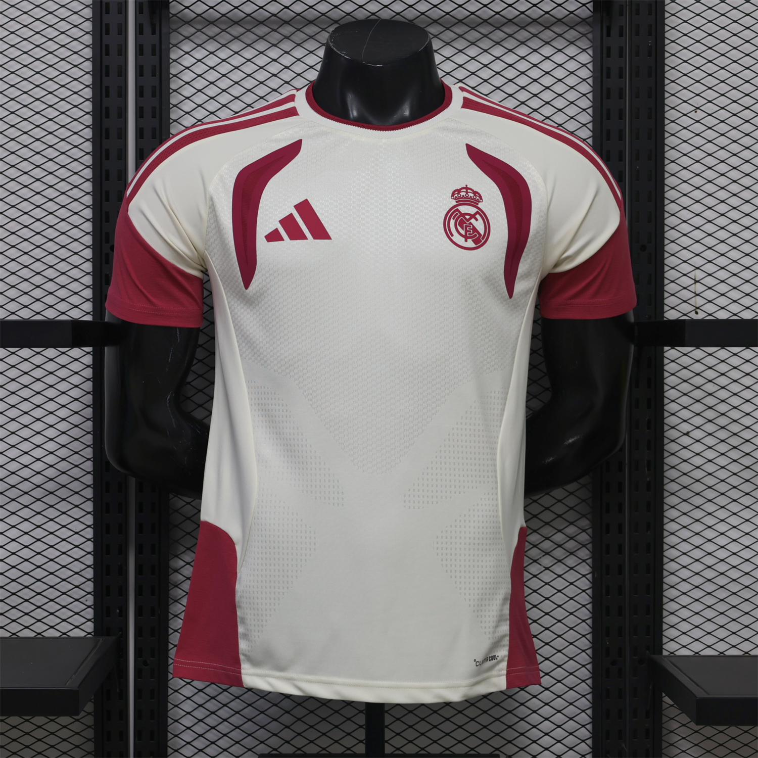 Real Madrid 26-27 Off-White Red Training Jersey - Player Version - JerseysGala